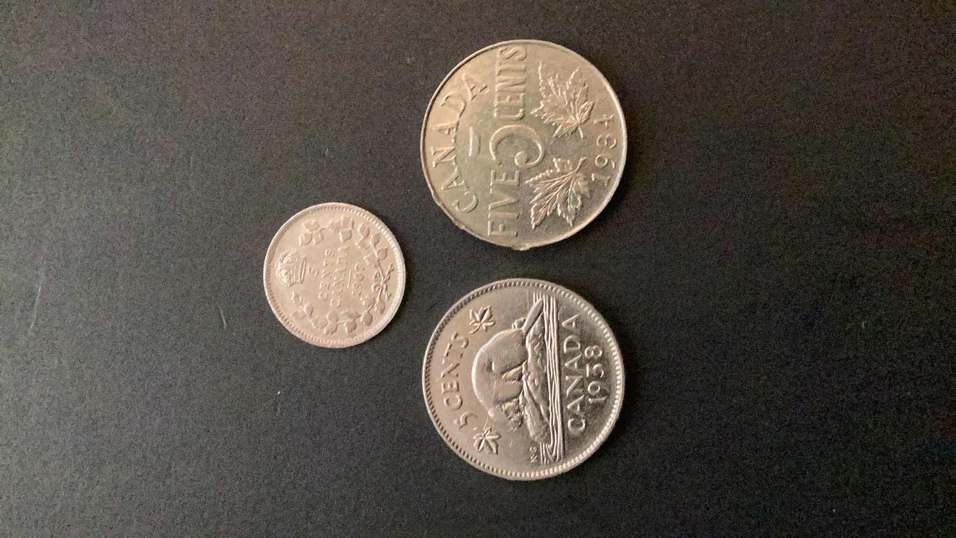 Photo 1 of CANADA 1907,1934,1958 COINS