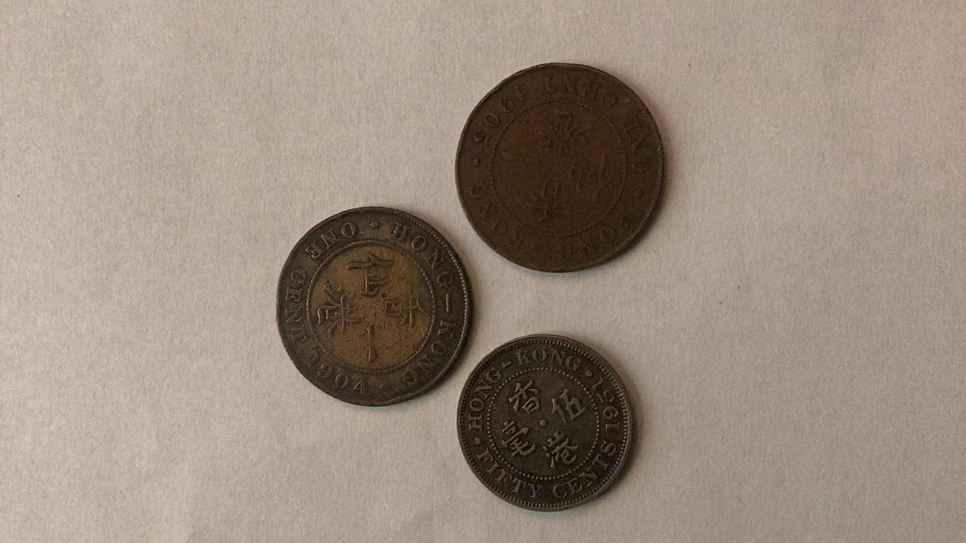 Photo 2 of HONG KONG 1904,1905,1951 COINS