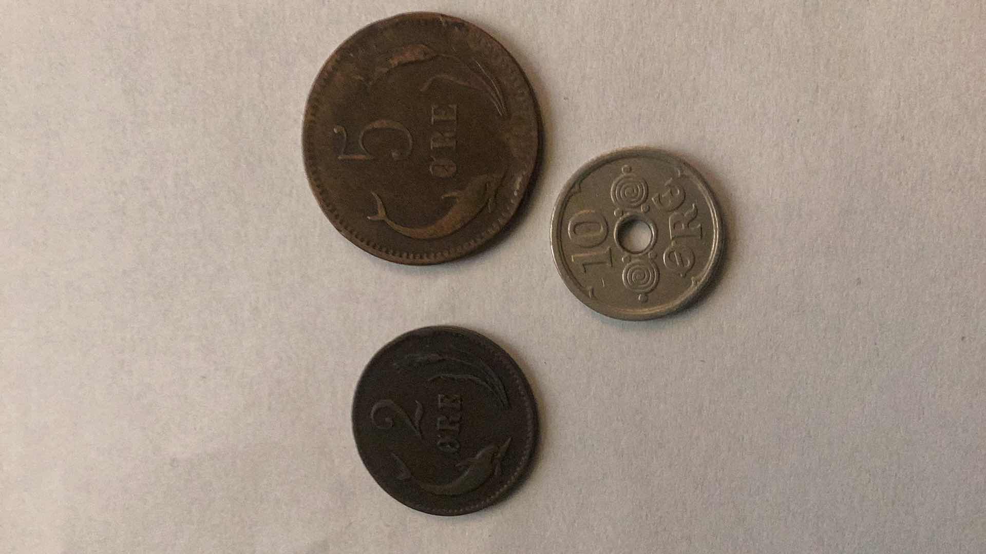 Photo 1 of DENMARK 1874,1874,1925 COINS