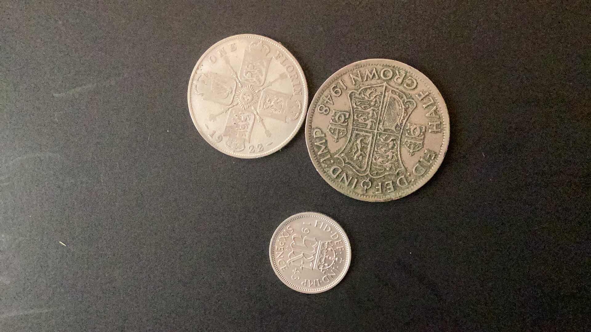 Photo 1 of GREAT BRITAIN 1922,1943,1948 COINS