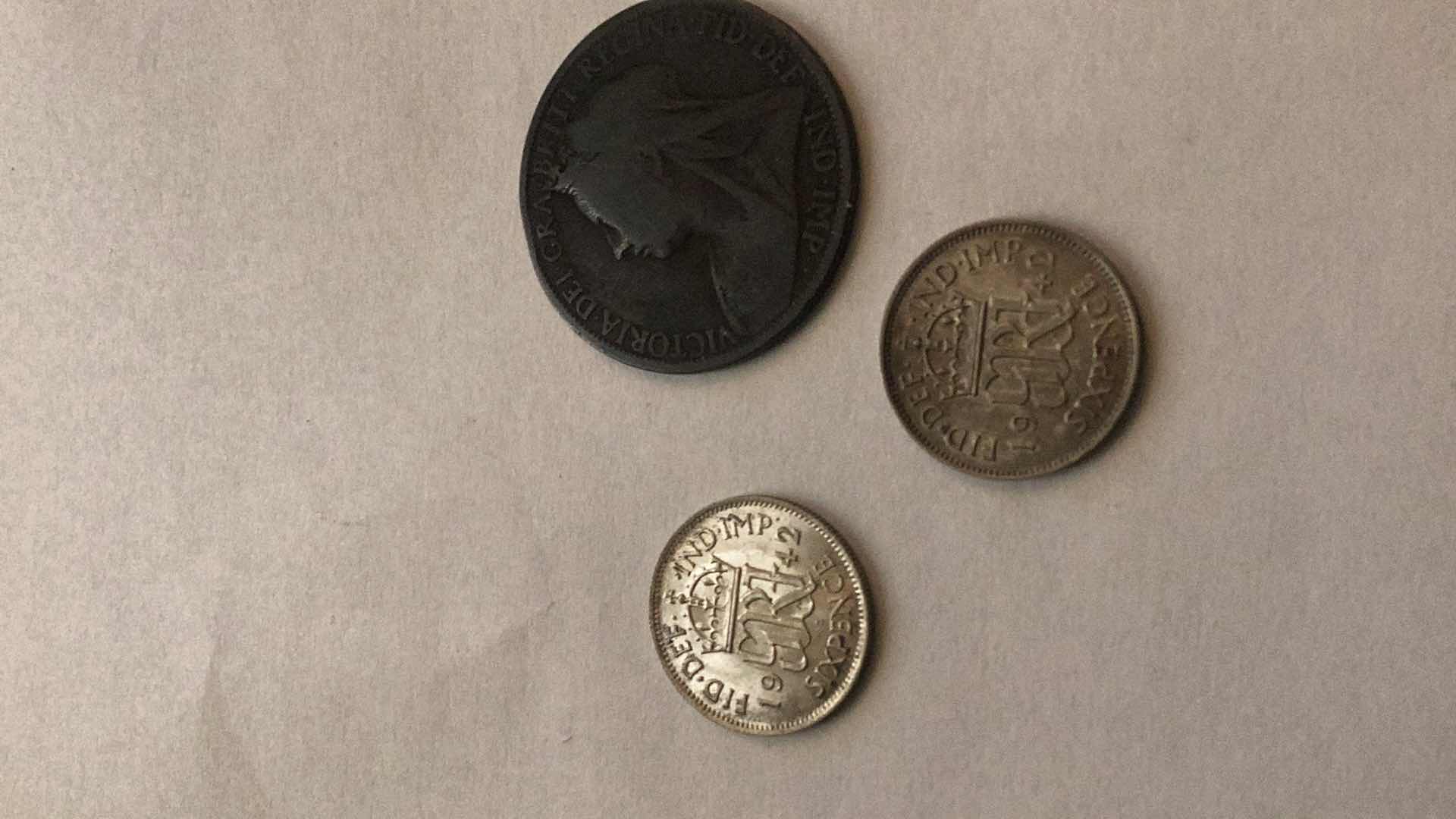 Photo 2 of GREAT BRITAIN 1897,1942,1942 COINS