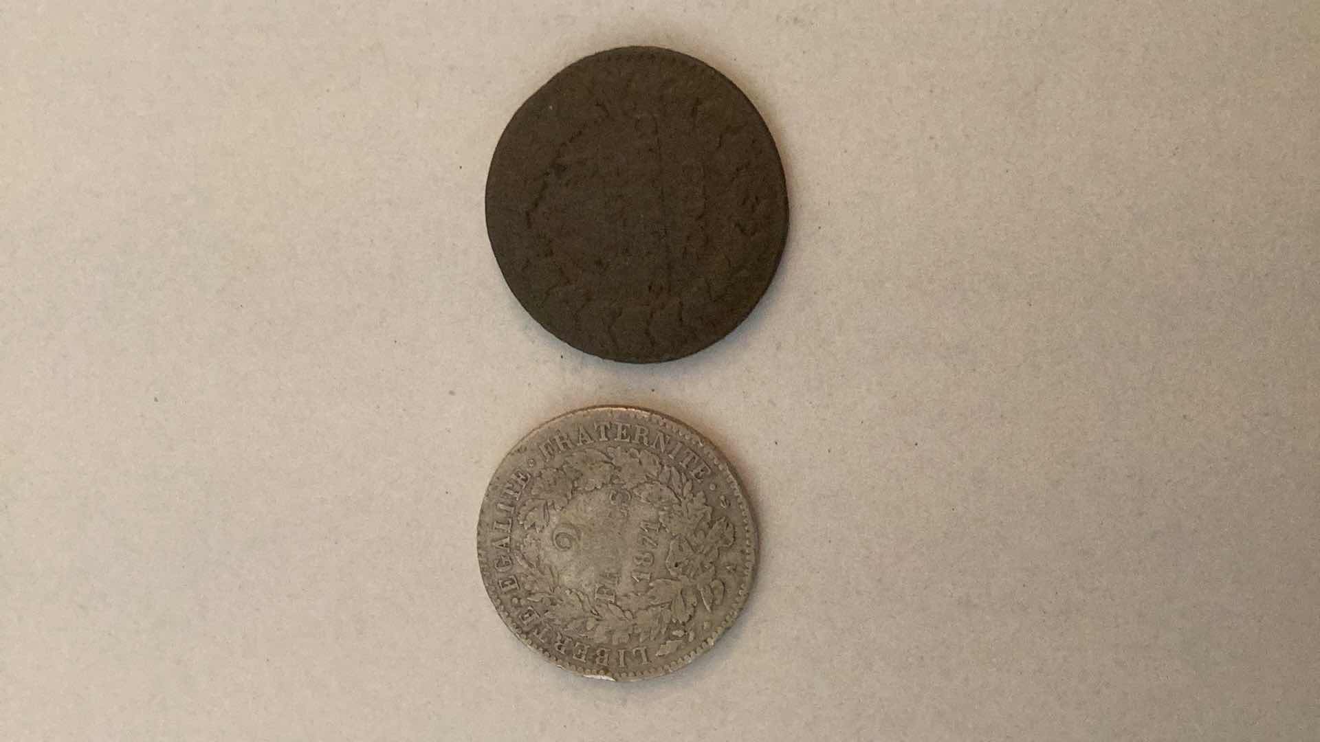 Photo 1 of 2 FRANCE 1871 COINS