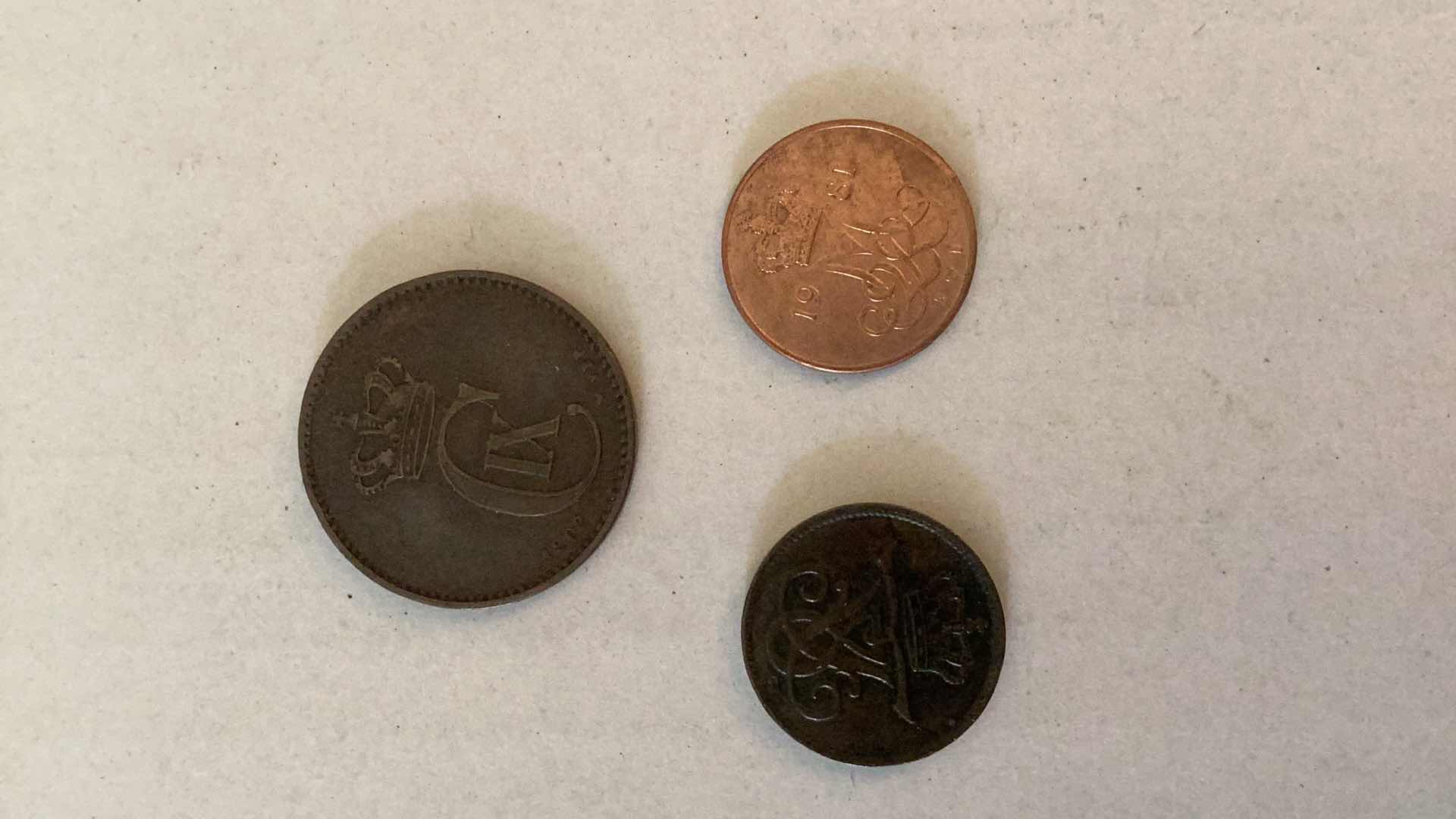 Photo 2 of DENMARK 1902,1912,1981 COINS