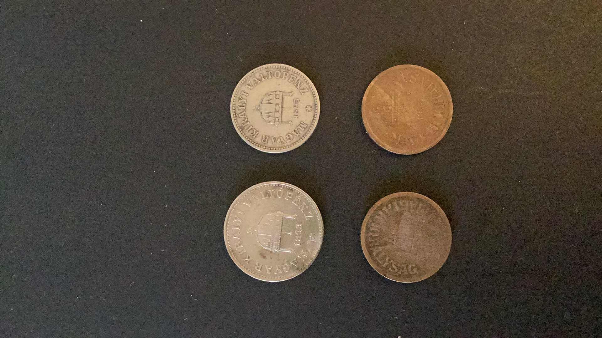 Photo 1 of MAGYAR 1893,1895,1927,1935 COINS