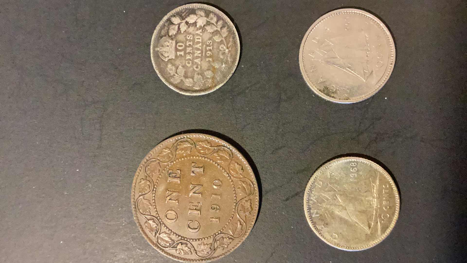 Photo 1 of CANADA 1910,1913,1968,1969 COINS