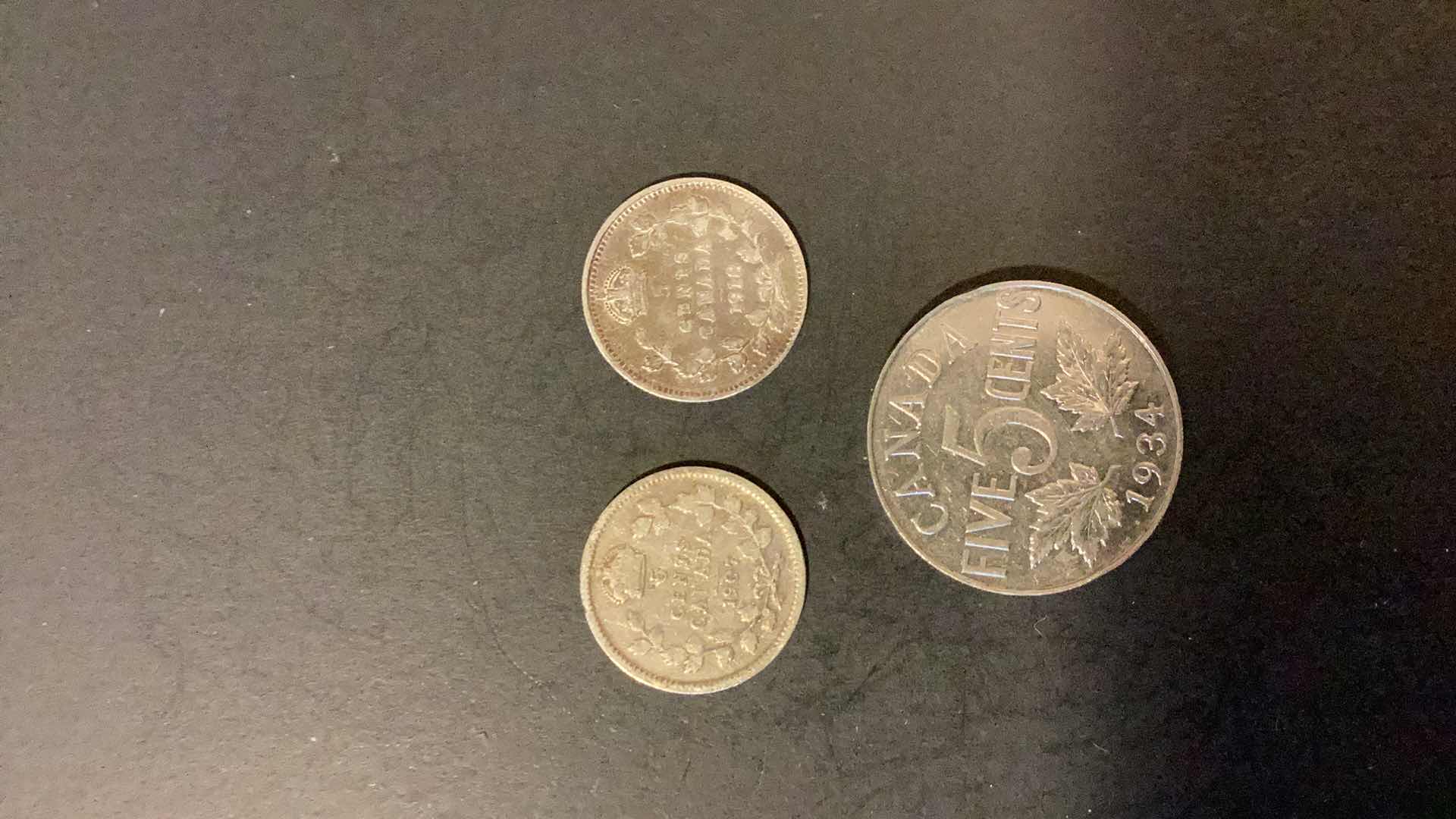 Photo 1 of CANADA 1907,1918,1934 COINS