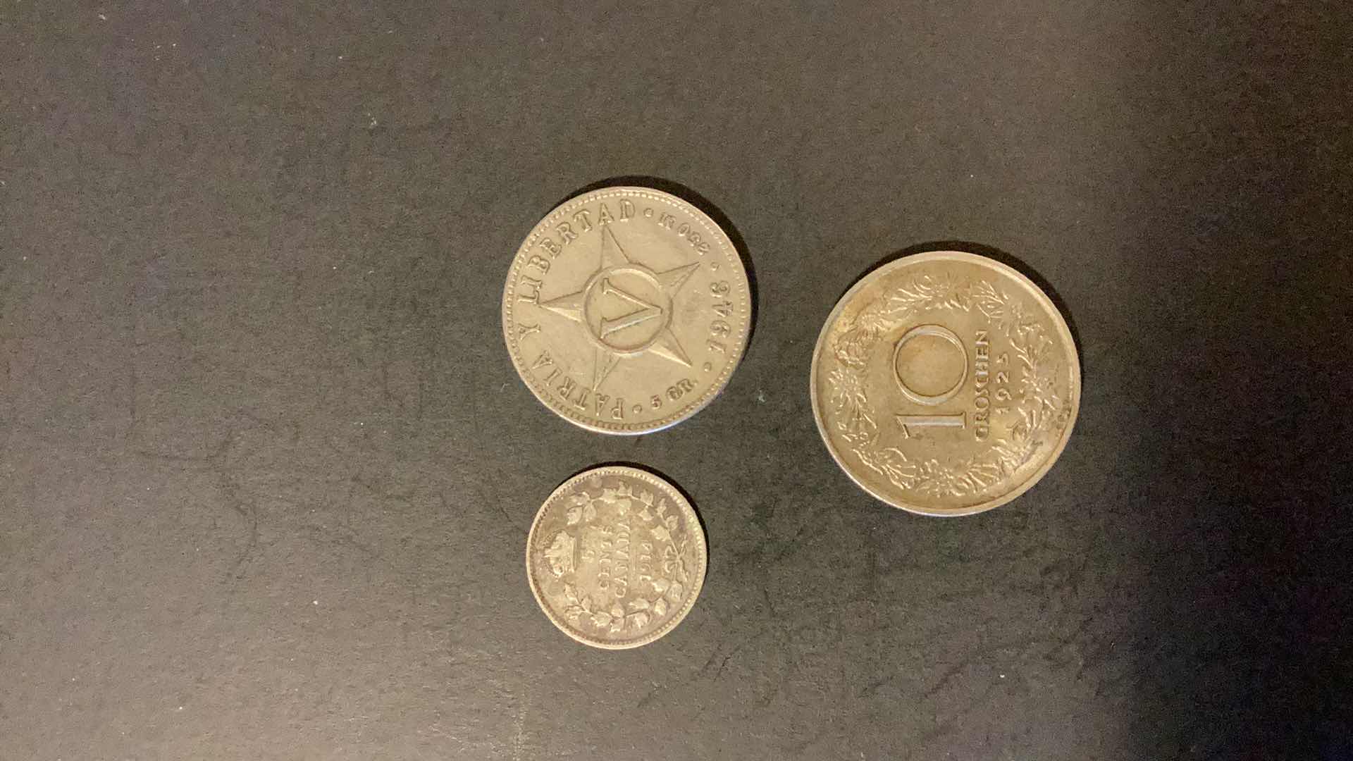 Photo 1 of CANADA 1914,CUBA 1946, AUTMA 1925 COINS