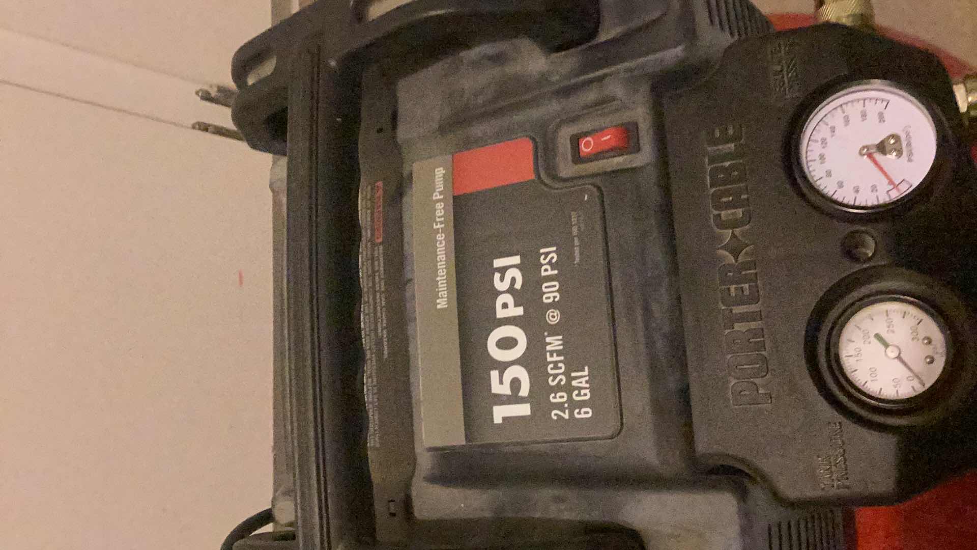 Photo 1 of PORTER CABLE 150 PSI MAINTENANCE FREE AIR PUMP