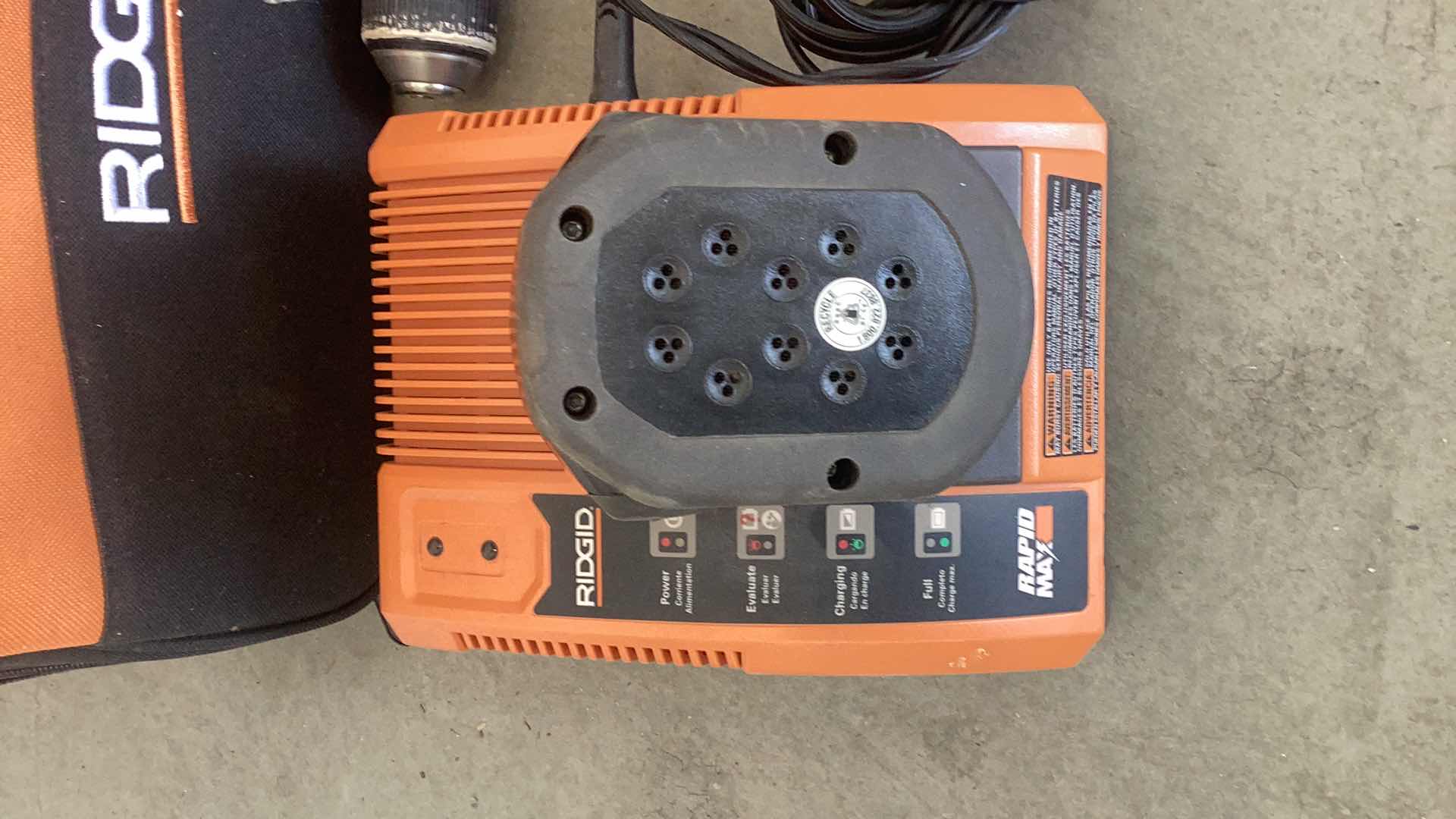 Photo 1 of RIGID POWER DRILL WITH CHARGER, 2 BATTERIES, AND CASE