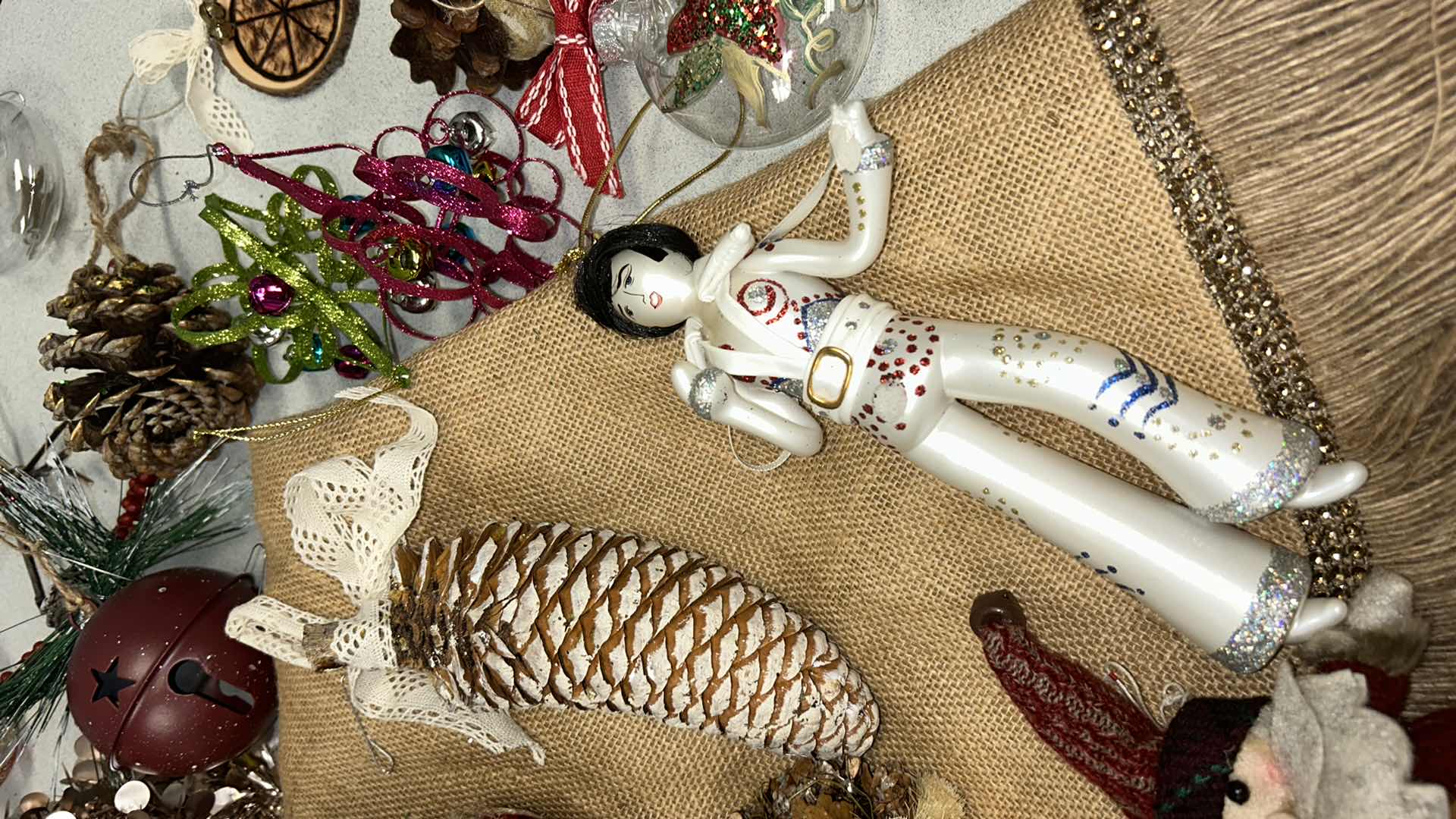 Photo 1 of CHRISTMAS TREE ORNAMENTS AND TREE SKIRT