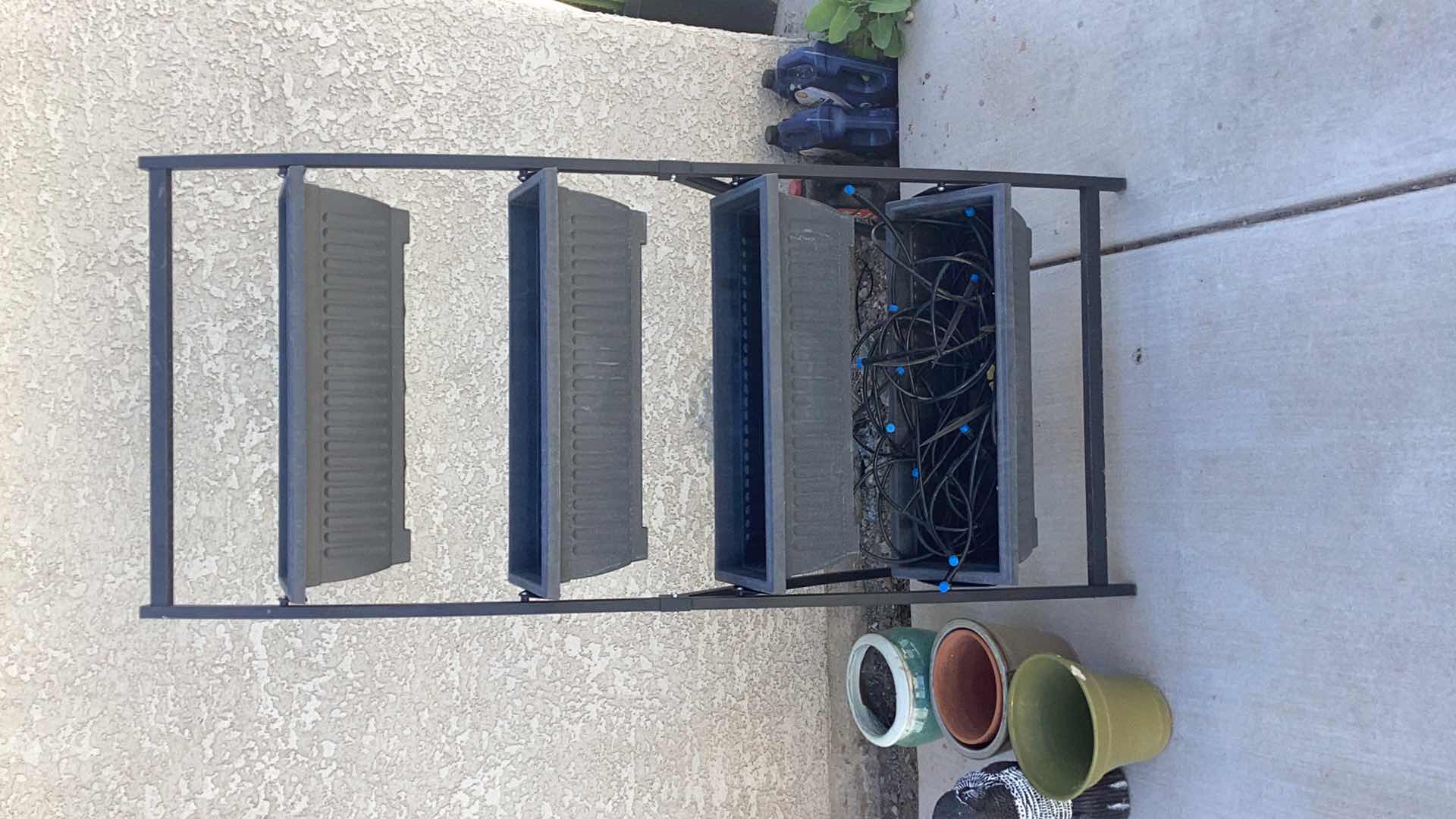 Photo 1 of FOUR TIER GARDEN STAND WITH POTS AND IRRIGATION 30” X 60”