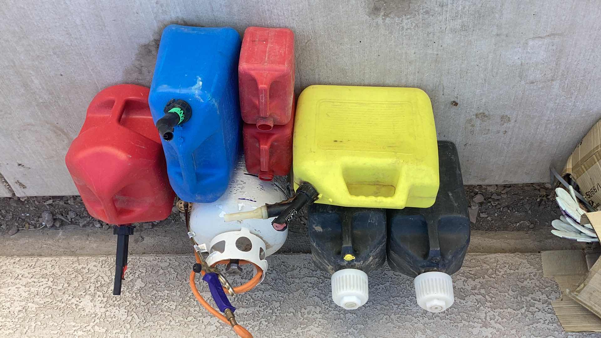 Photo 1 of EMPTY GASOLINE AND PROPANE CONTAINERS