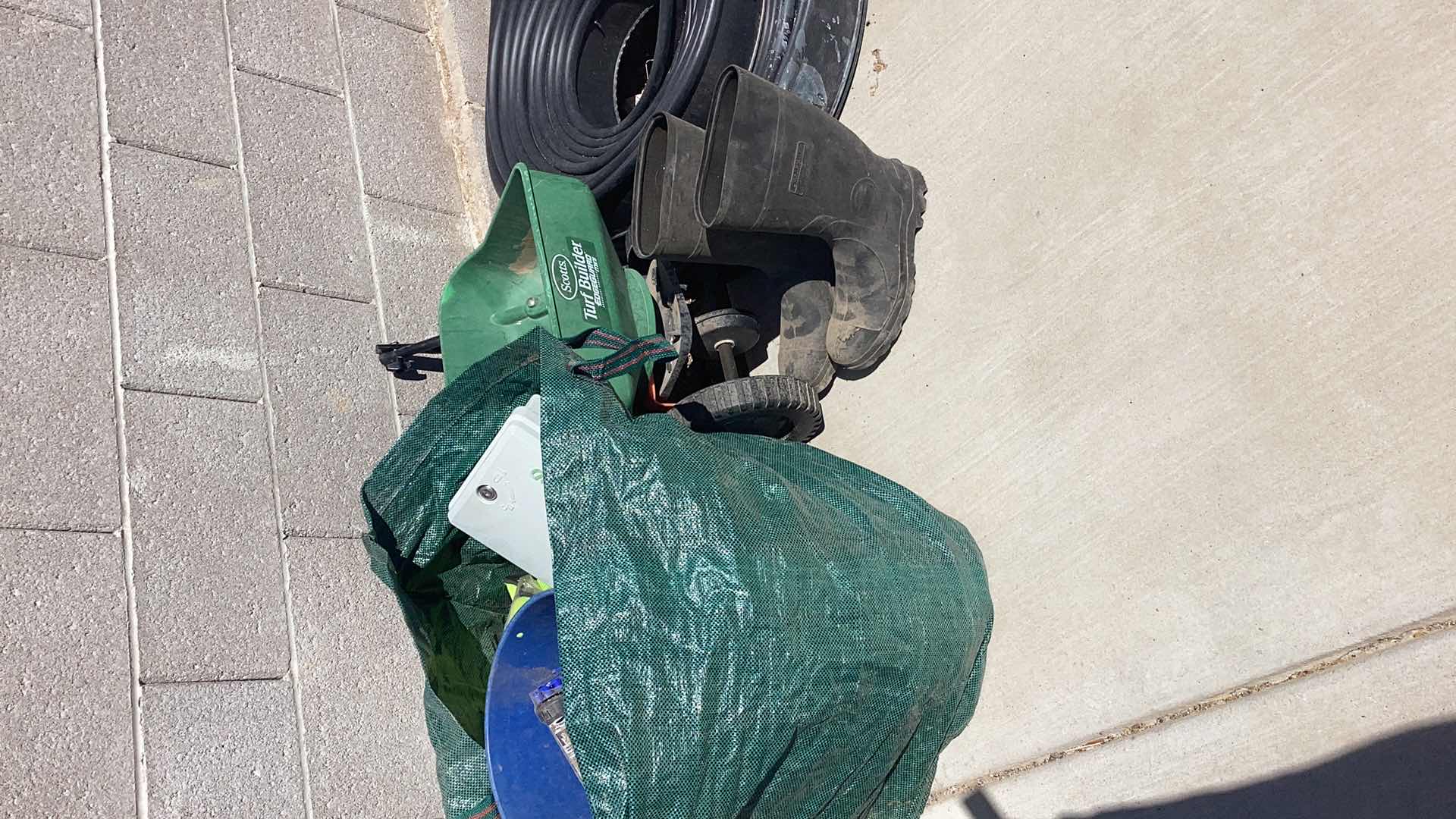 Photo 1 of YARD EQUIPMENT, SAFETY HELMETS, AND A MAILBOX