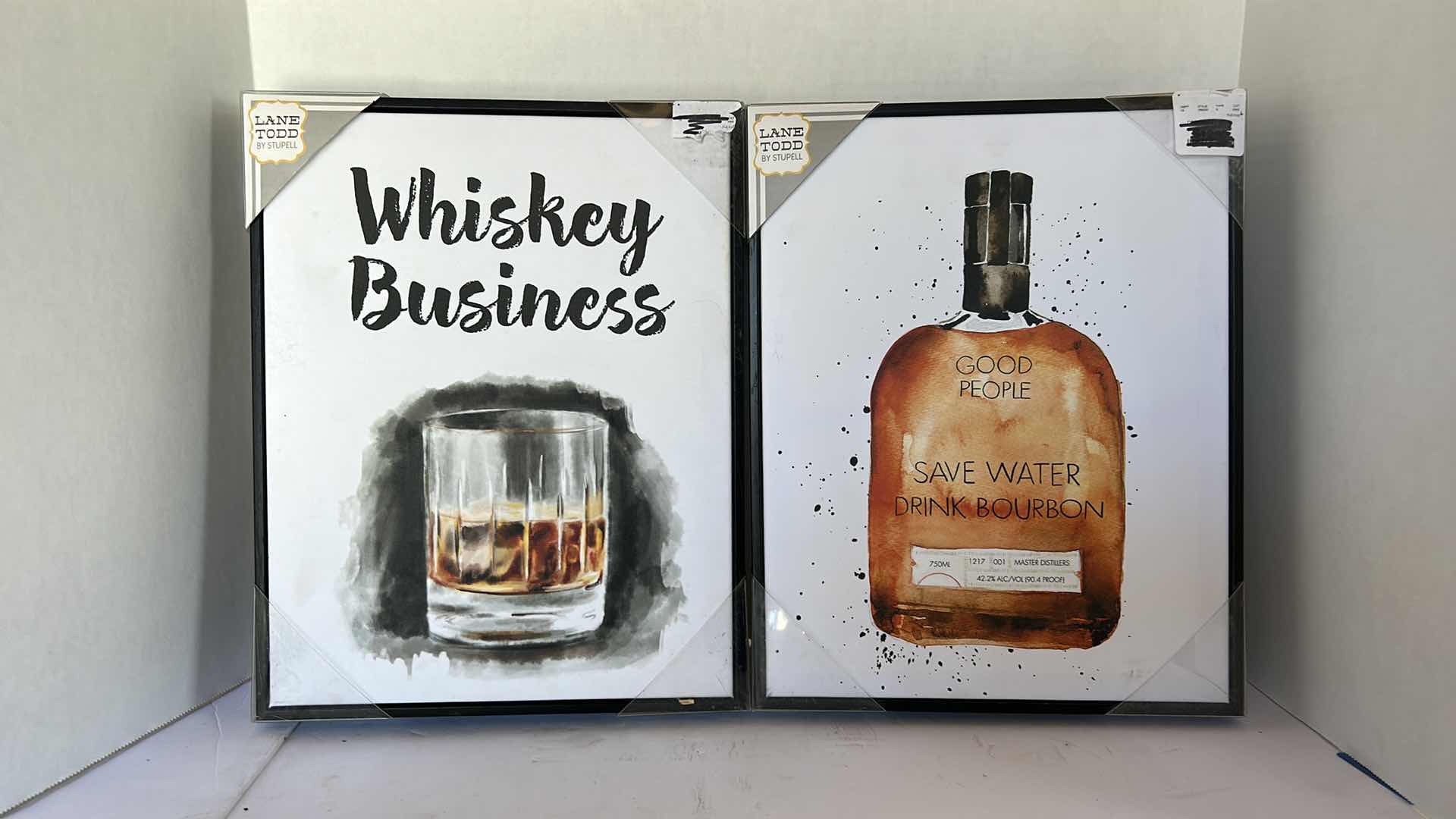 Photo 4 of TWO STRETCHED CANVAS BRANDY WHISKEY 16” x 24” ARTWORK