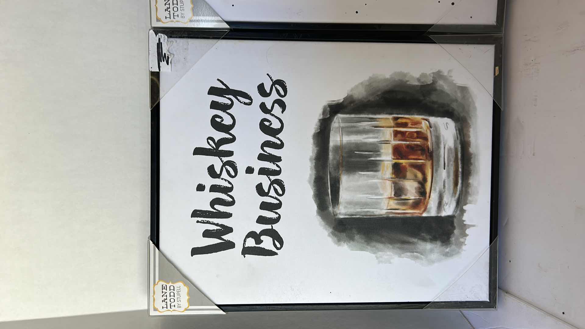 Photo 2 of TWO STRETCHED CANVAS BRANDY WHISKEY 16” x 24” ARTWORK