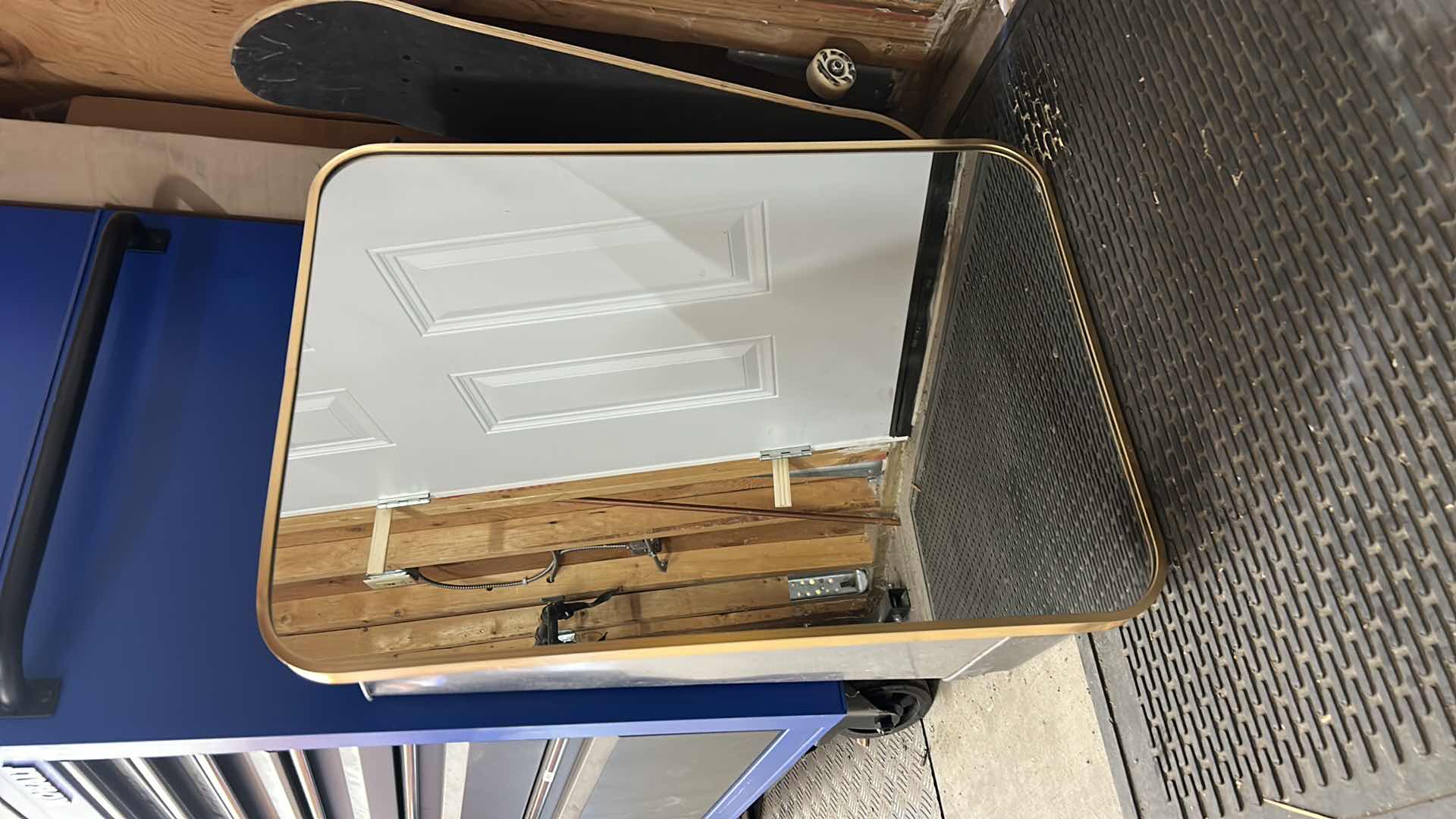 Photo 1 of HOME DECOR - GOLD FRAMED HEAVY METAL MIRROR 20” x 28”