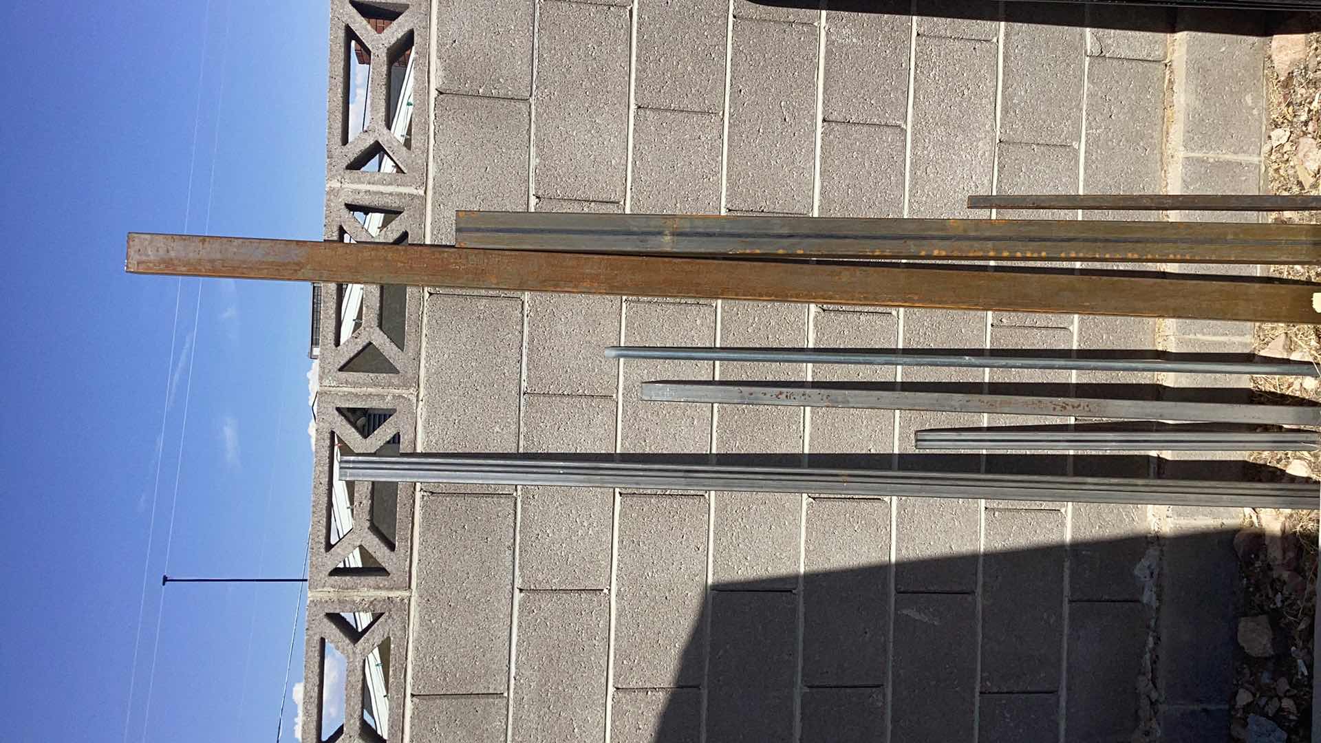 Photo 1 of 1”, 2”, AND 3” SQUARE METAL POLES