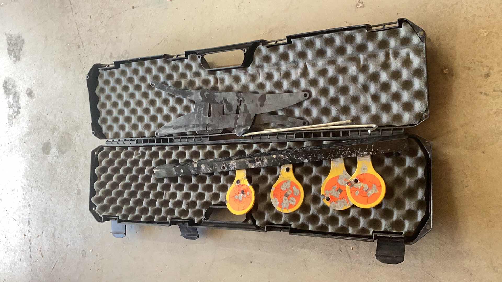 Photo 1 of RIFLE CASE AND METAL TARGETS WITH STAND