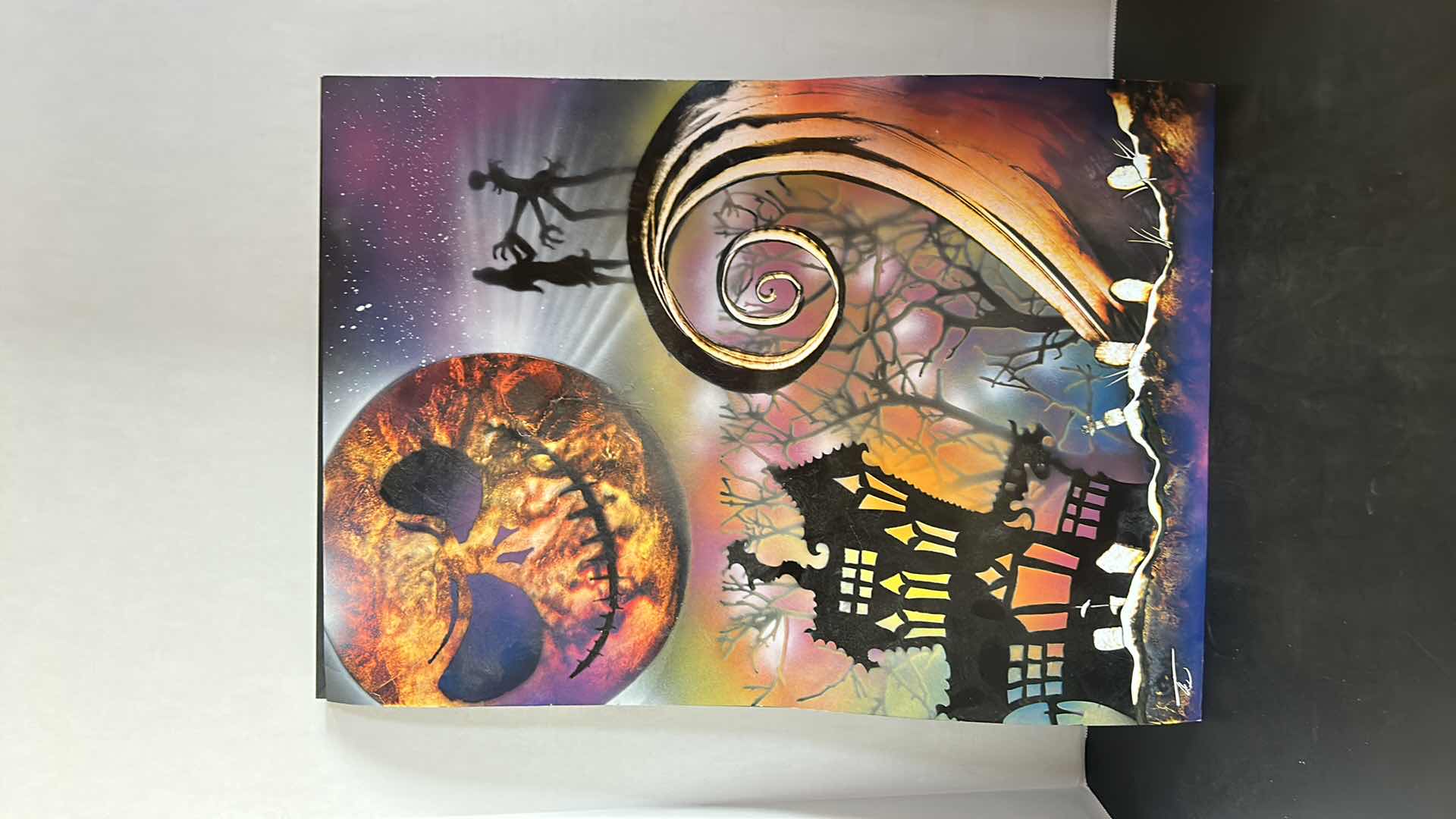 Photo 1 of DIA DE LOS MUERTOS 14.5” x 21” FRAMED ARTWORK AND NIGHTMARE BEFORE CHRISTMAS POSTER