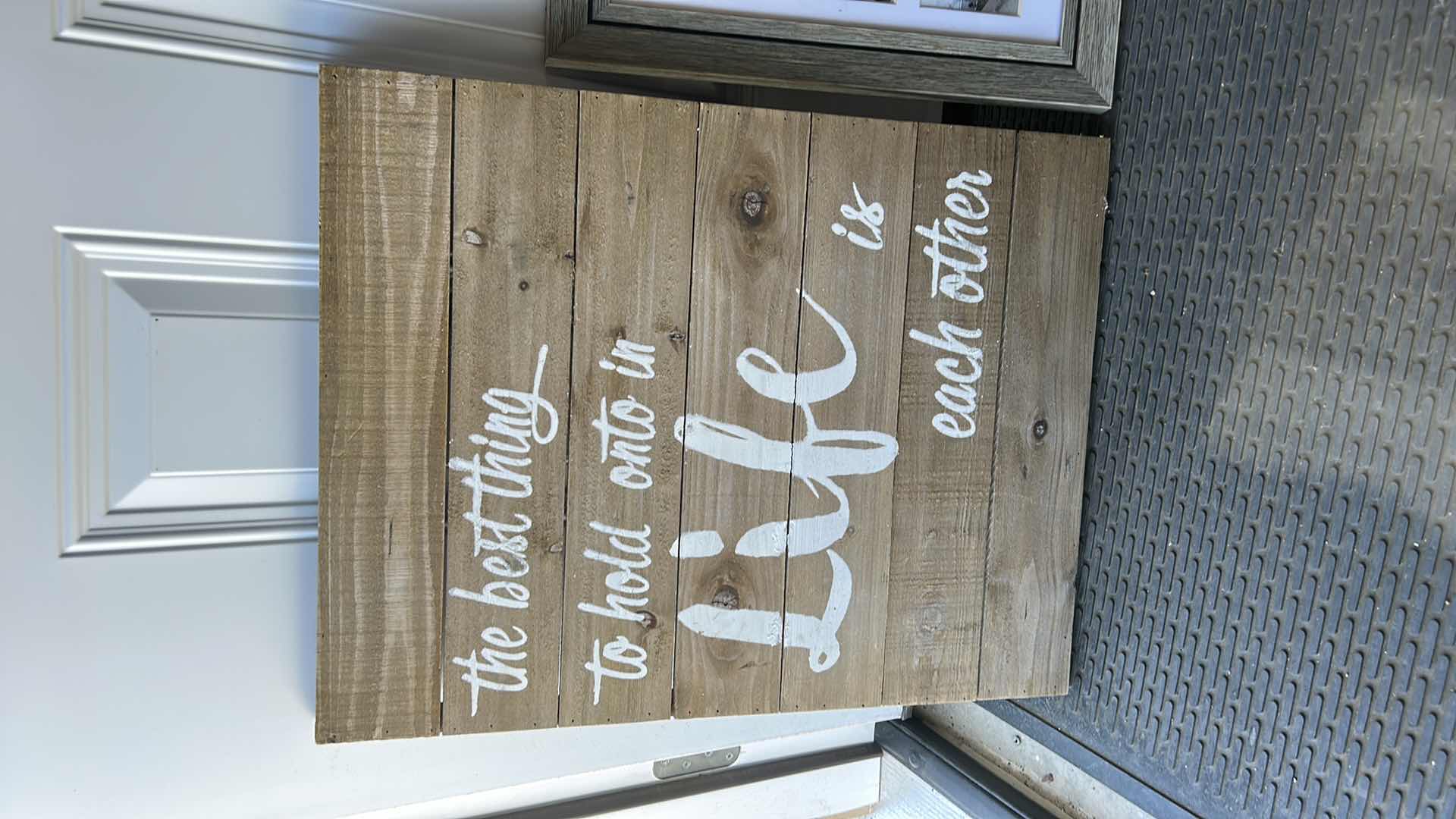 Photo 1 of WOOD WALL DECOR 20” x 25.5” AND PICTURE FRAME