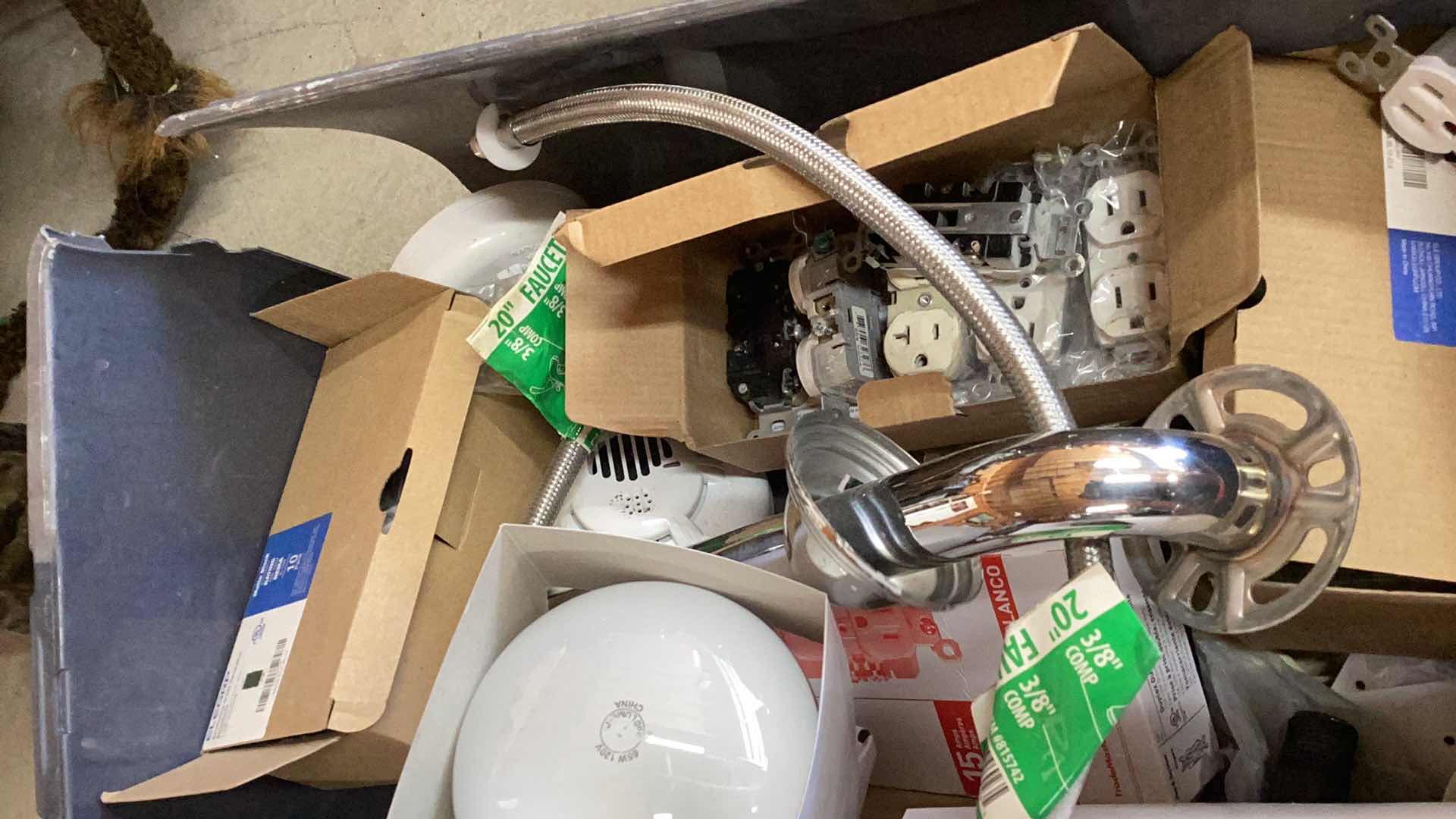 Photo 1 of BULBS, SMOKE DETECTORS AND BATHROOM PARTS