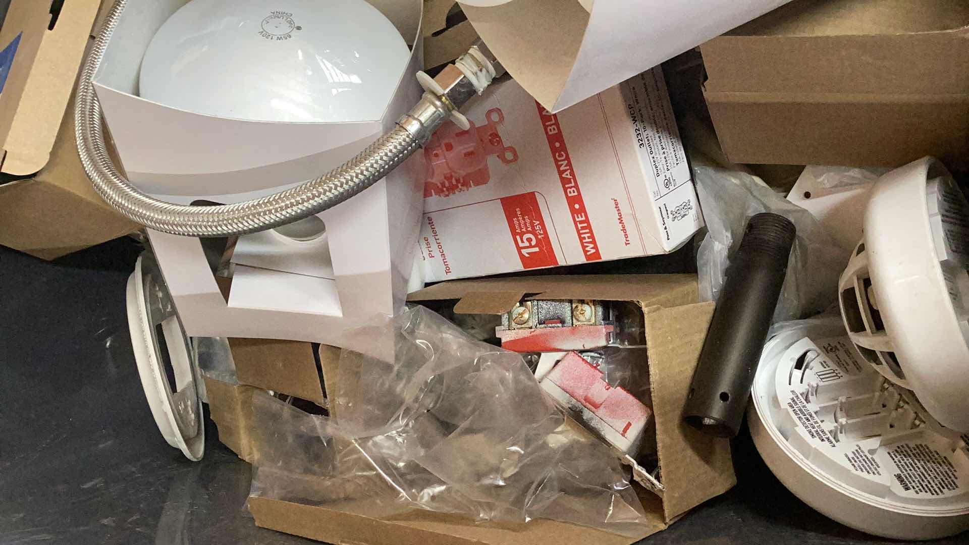 Photo 1 of BULBS, SMOKE DETECTORS AND BATHROOM PARTS