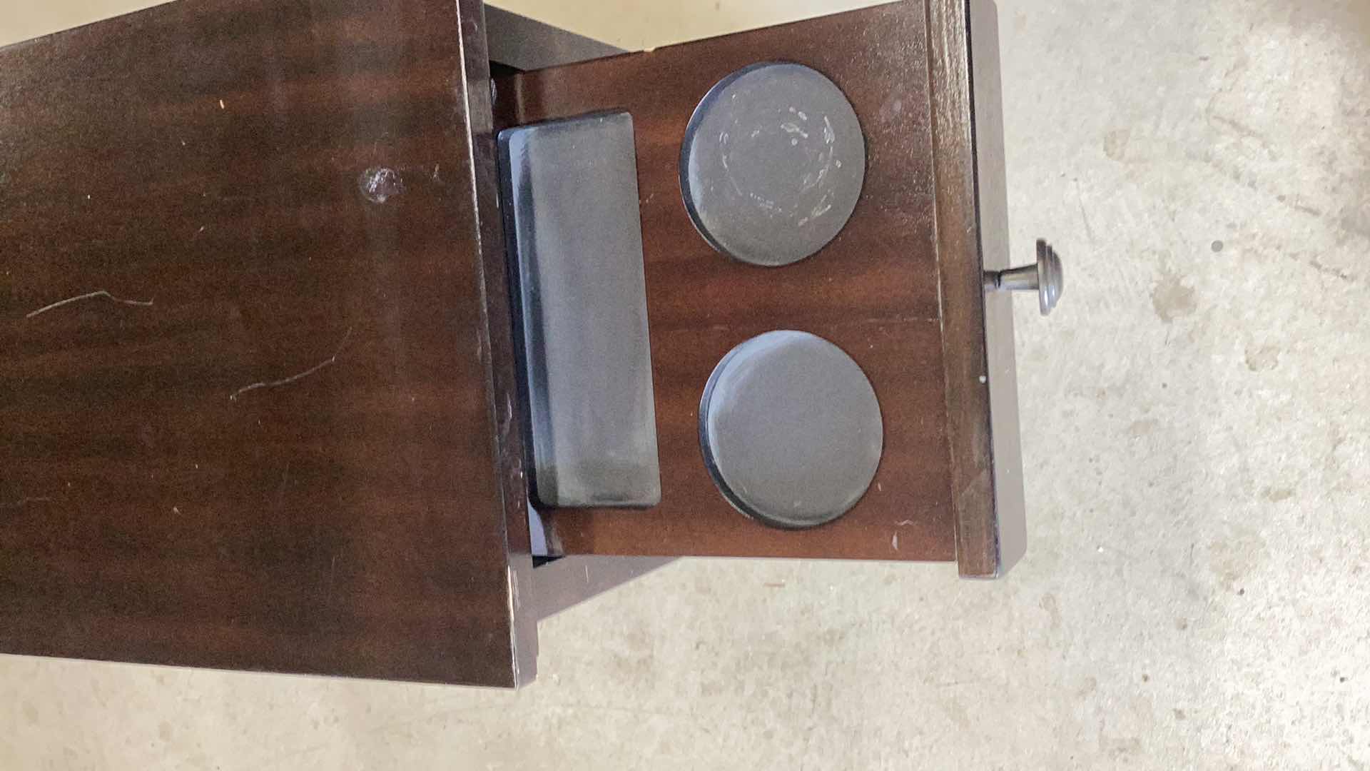 Photo 1 of END TABLE  14” X 24” H 23” WITH USB CONNECTORS