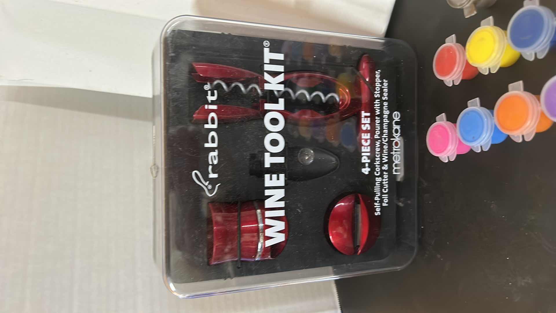 Photo 1 of WOMENS 'NIGHT IN' ASSORTMENT- 4 CANVASES w PAINT, DATE NIGHT CD AND WINE TOOL KIT