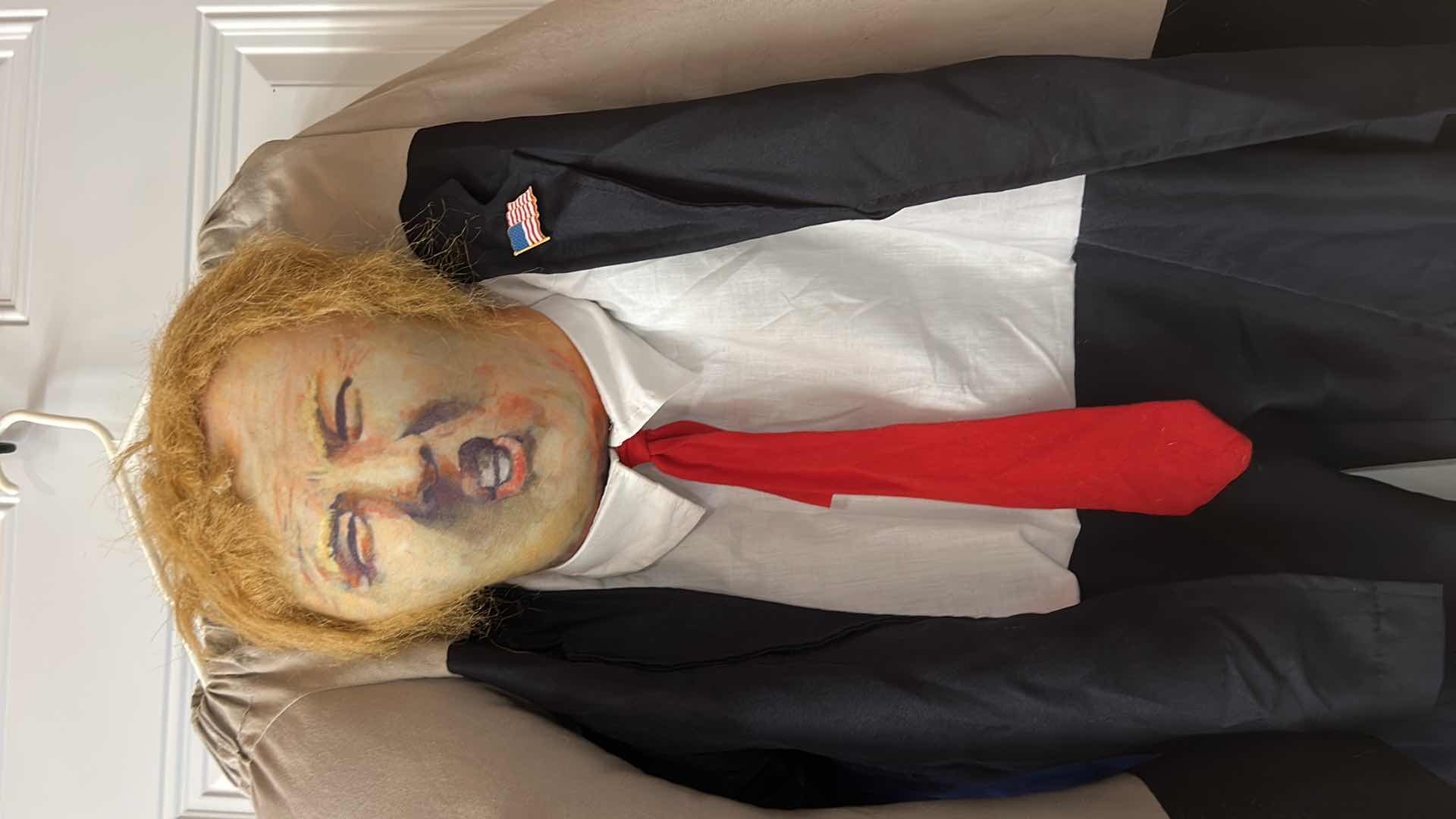 Photo 1 of ADULT TRUMP COSTUME, RIDE ON TRUMPS SHOULDERS