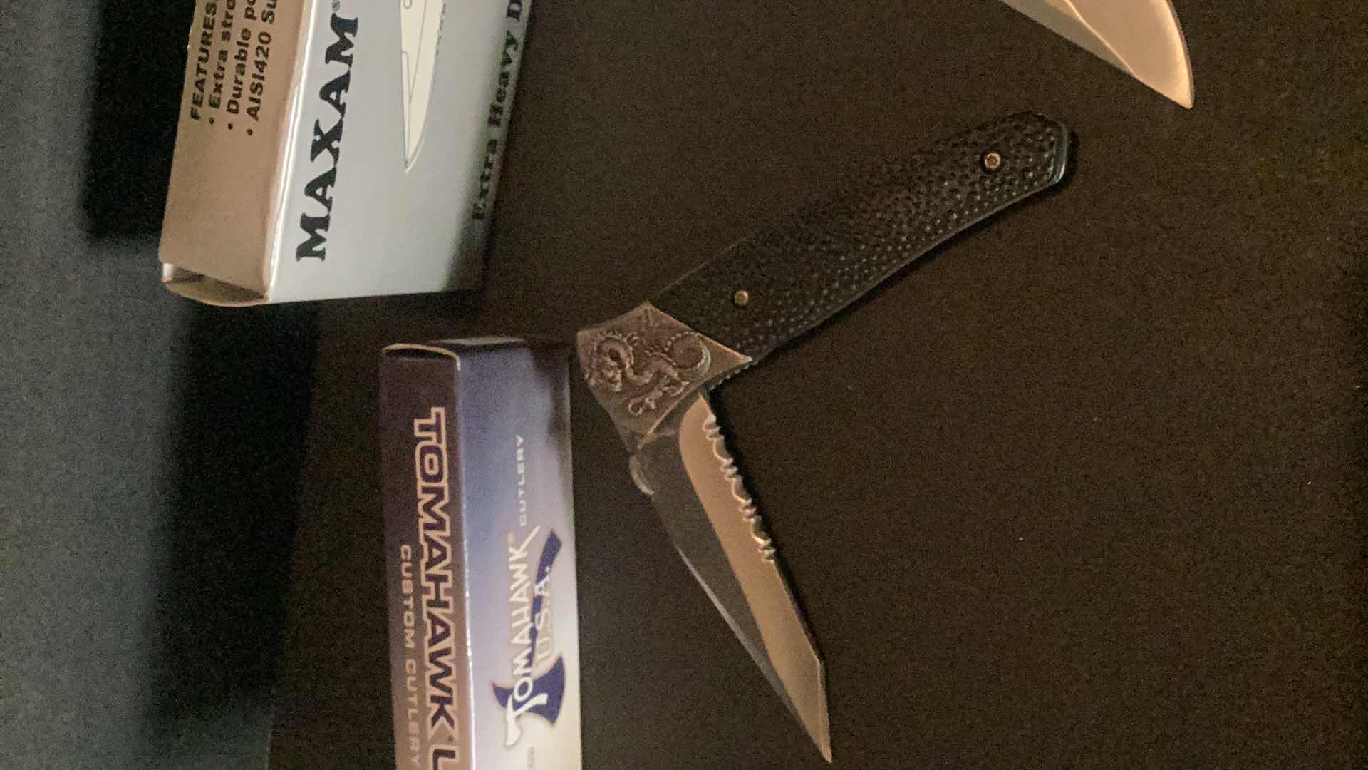 Photo 1 of MAXAM HEAVY DUTY LOCKBACK, AND TOMAHAWK KNIVES