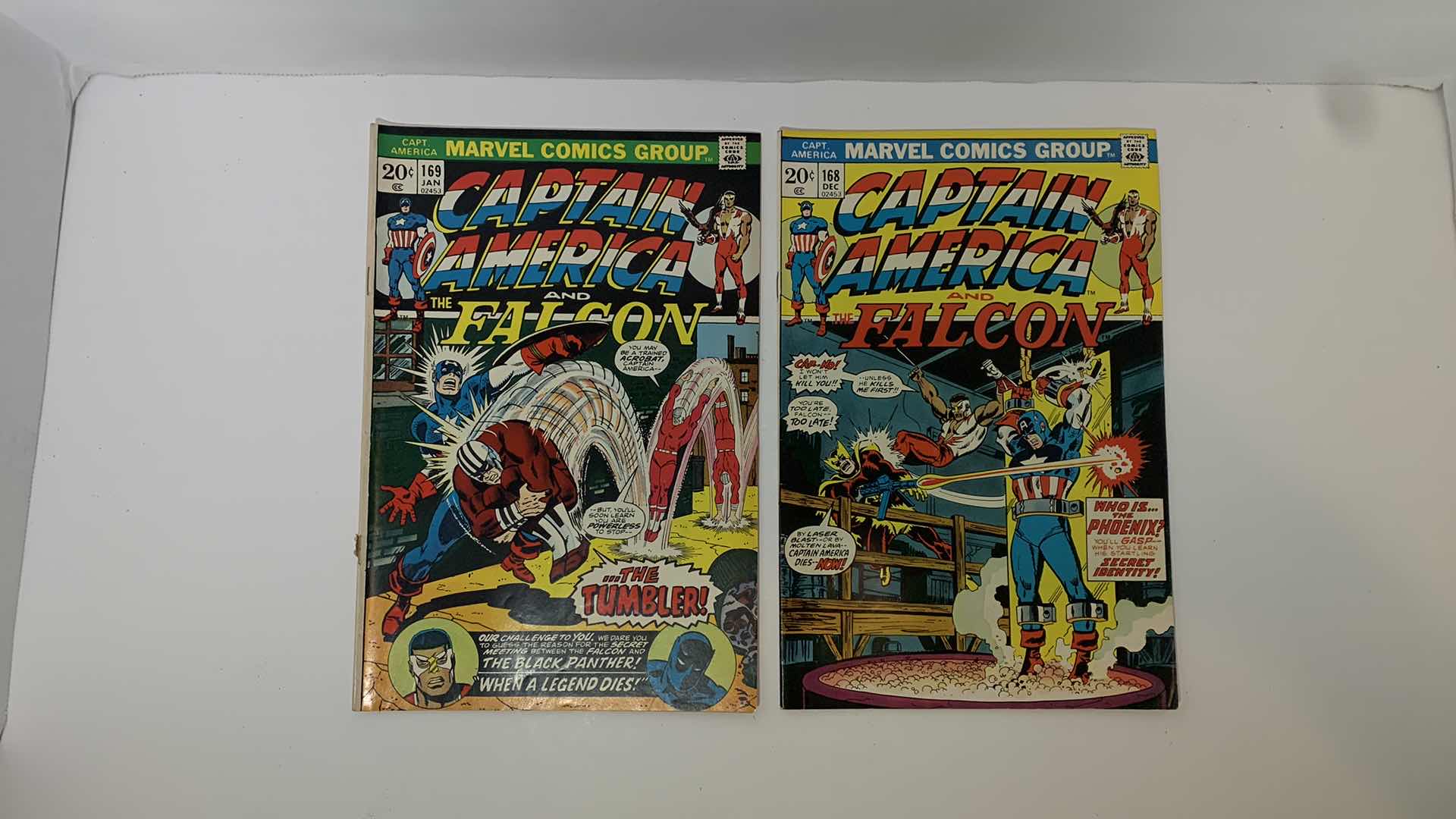 Photo 1 of 2 MARVEL 1973 & 1974 CAPTAIN AMERICA AND THE FALCON COMICS