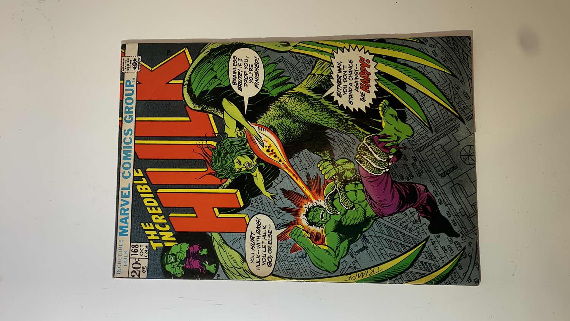 Photo 1 of MARVEL 1973 THE INCREDIBLE HULK COMIC