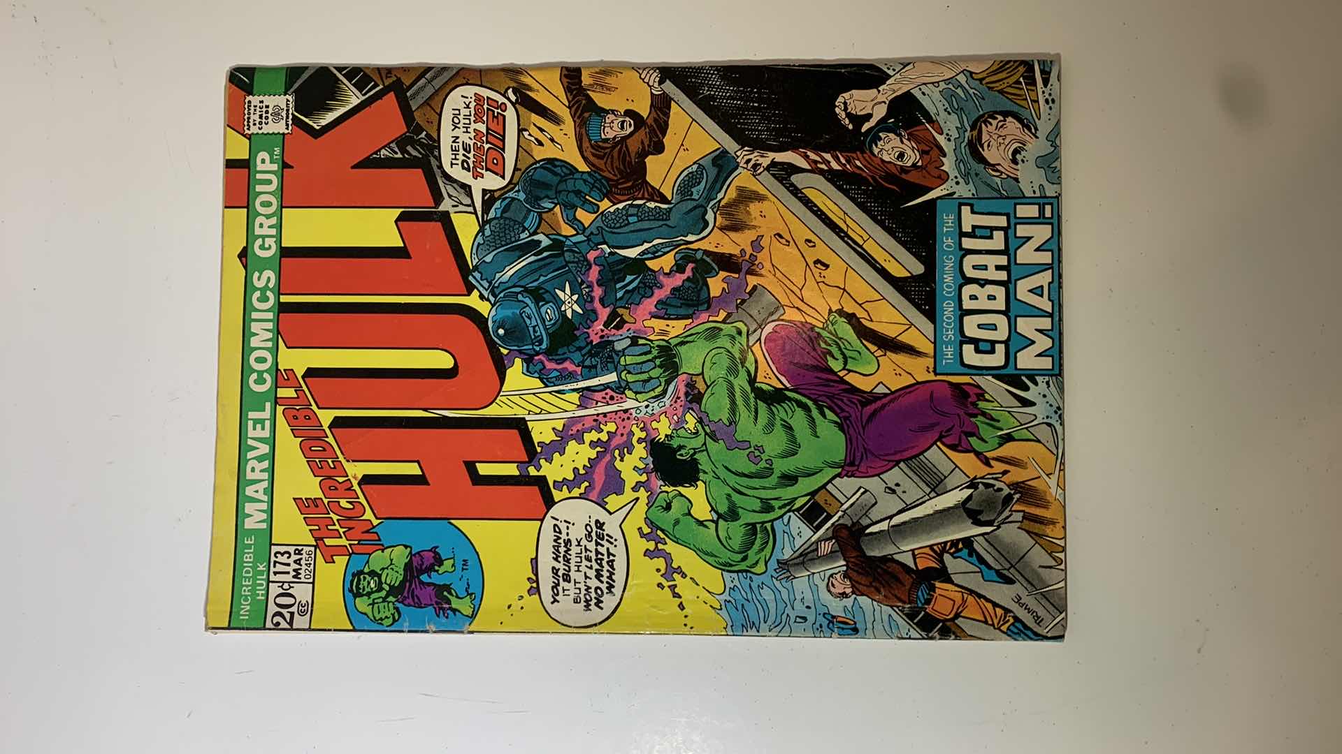 Photo 1 of MARVEL 1973 THE INCREDIBLE HULK COMIC