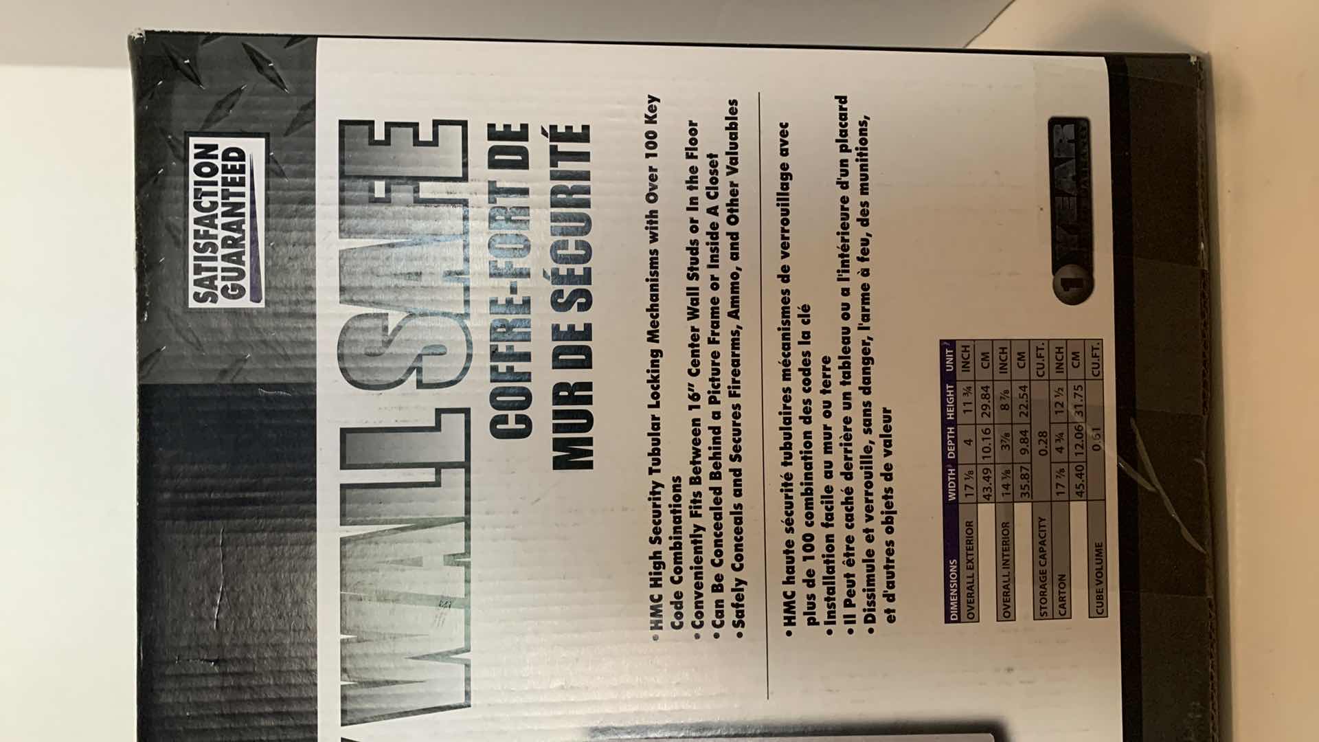 Photo 1 of HOMAK SECURITY WALL SAFE IN BOX