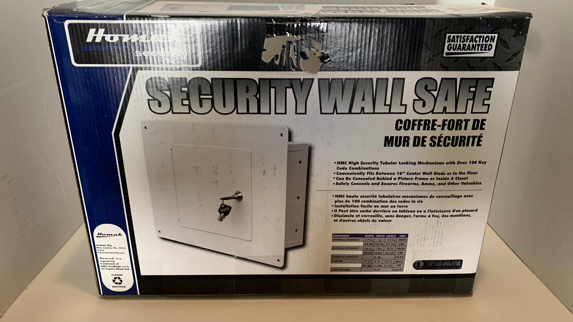 Photo 1 of HOMAK SECURITY WALL SAFE IN BOX