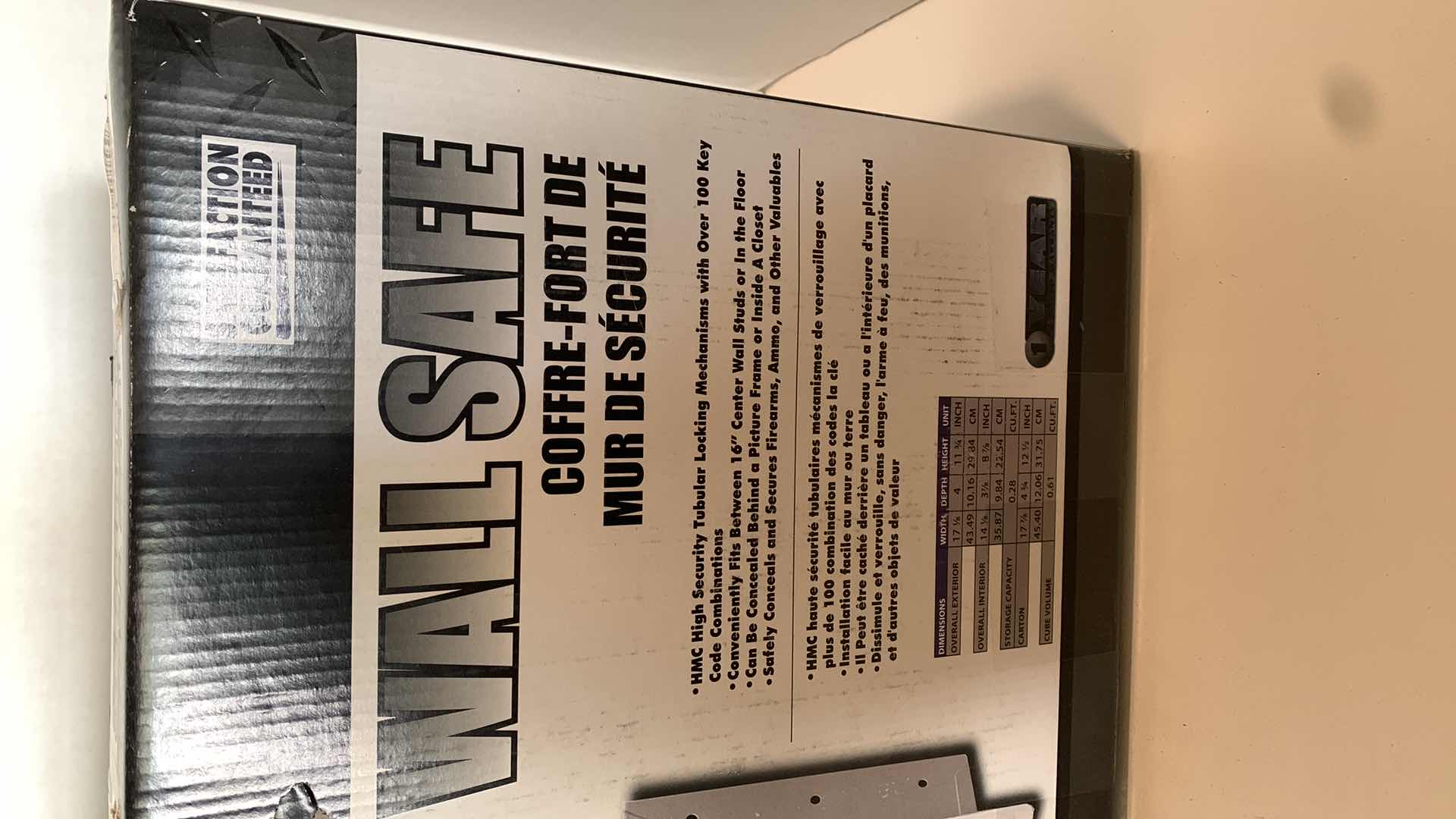 Photo 1 of HOMAK SECURITY WALL SAFE IN BOX