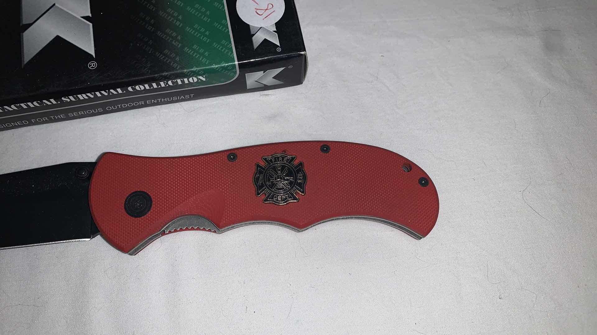 Photo 1 of BUD K TACTICAL FIRE DEPT KNIFE