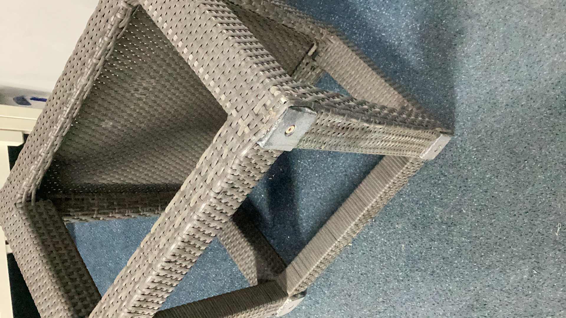 Photo 1 of BASKET WEAVE POOL END TABLE 24” X 24” H 16”