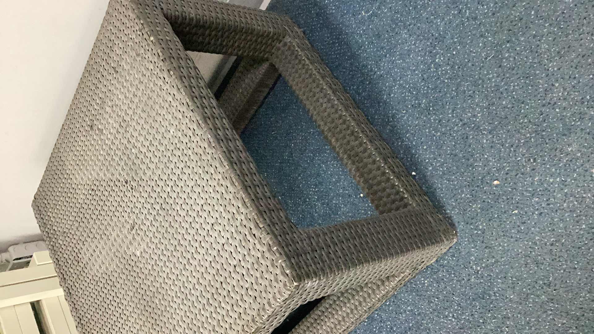 Photo 1 of BASKET WEAVE POOL END TABLE 24” X 24” H 16”