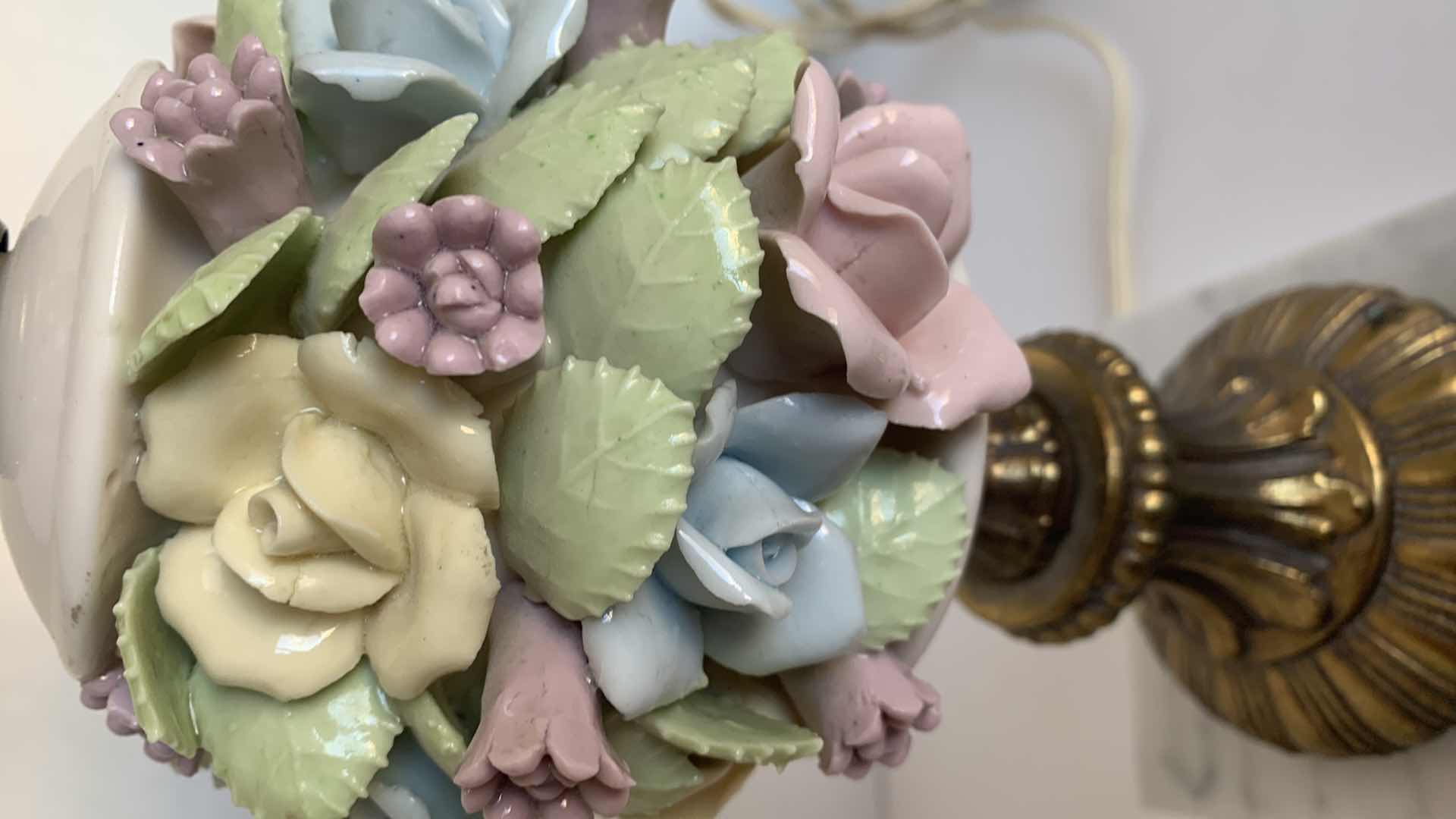 Photo 1 of VINTAGE ITALIAN MADE PORCELAIN LAMP