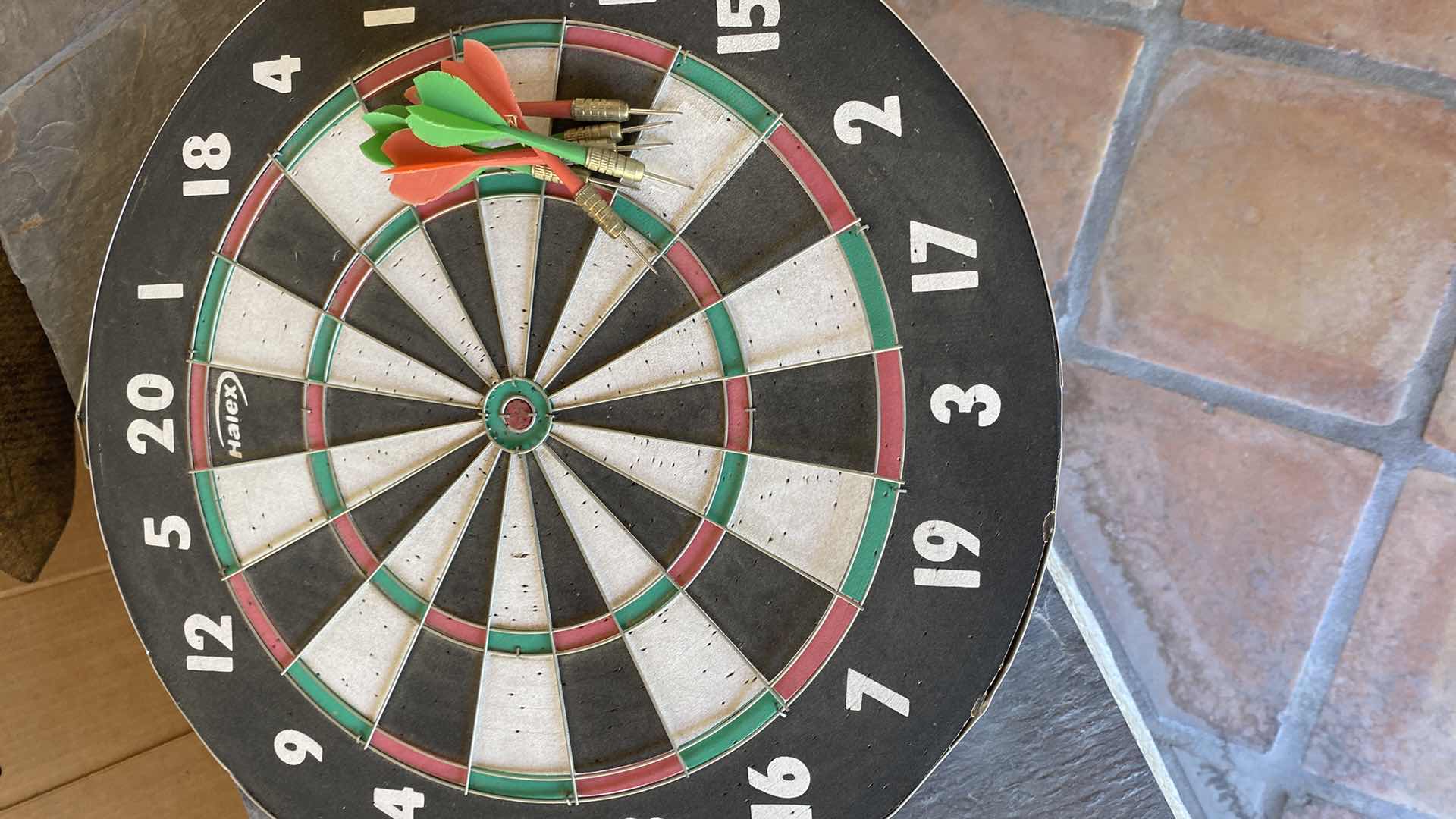 Photo 1 of DARTBOARD THERMOMETER AND CLOCK