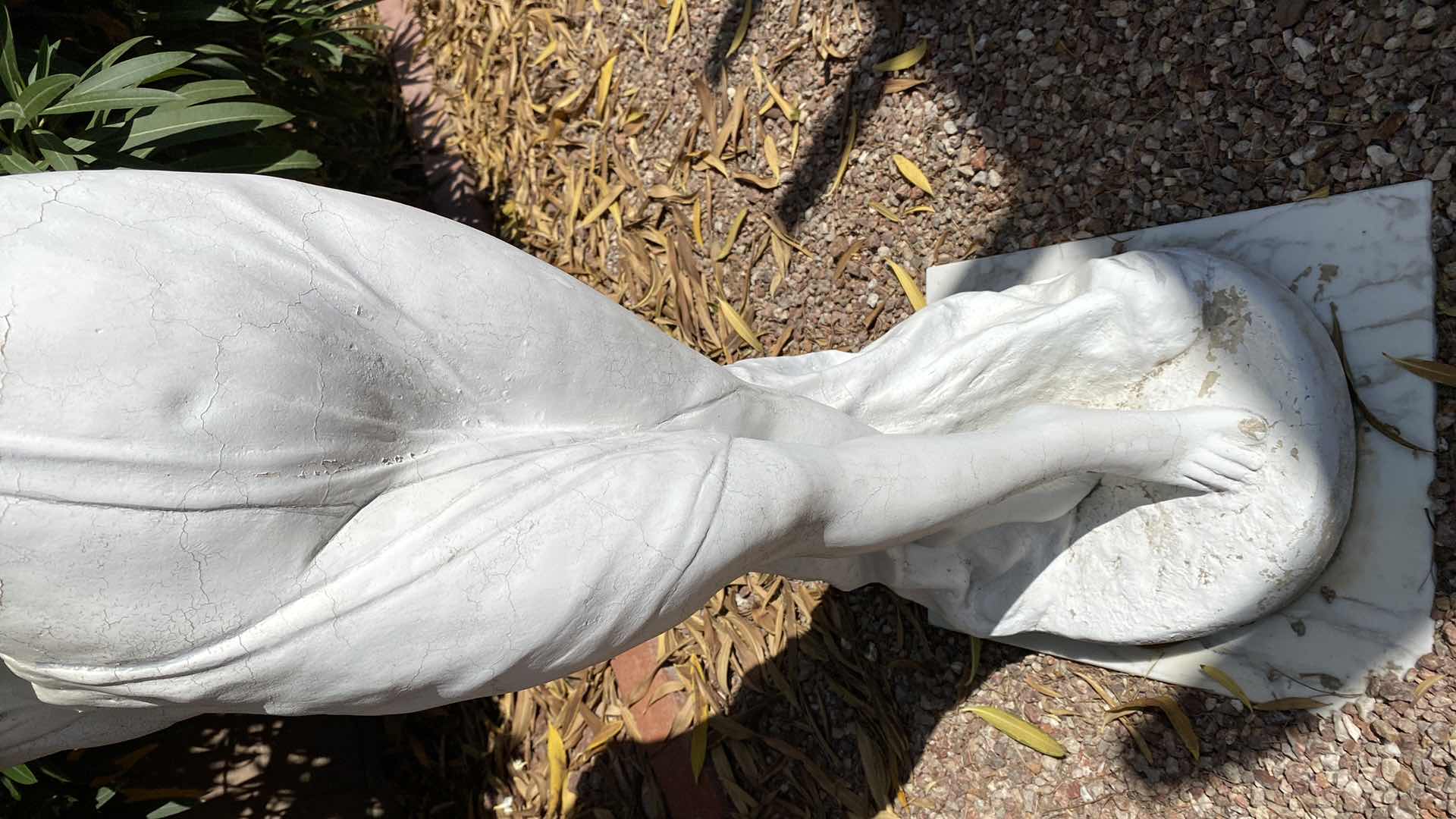 Photo 3 of HEAVY PLASTER FEMALE STATUE 57”