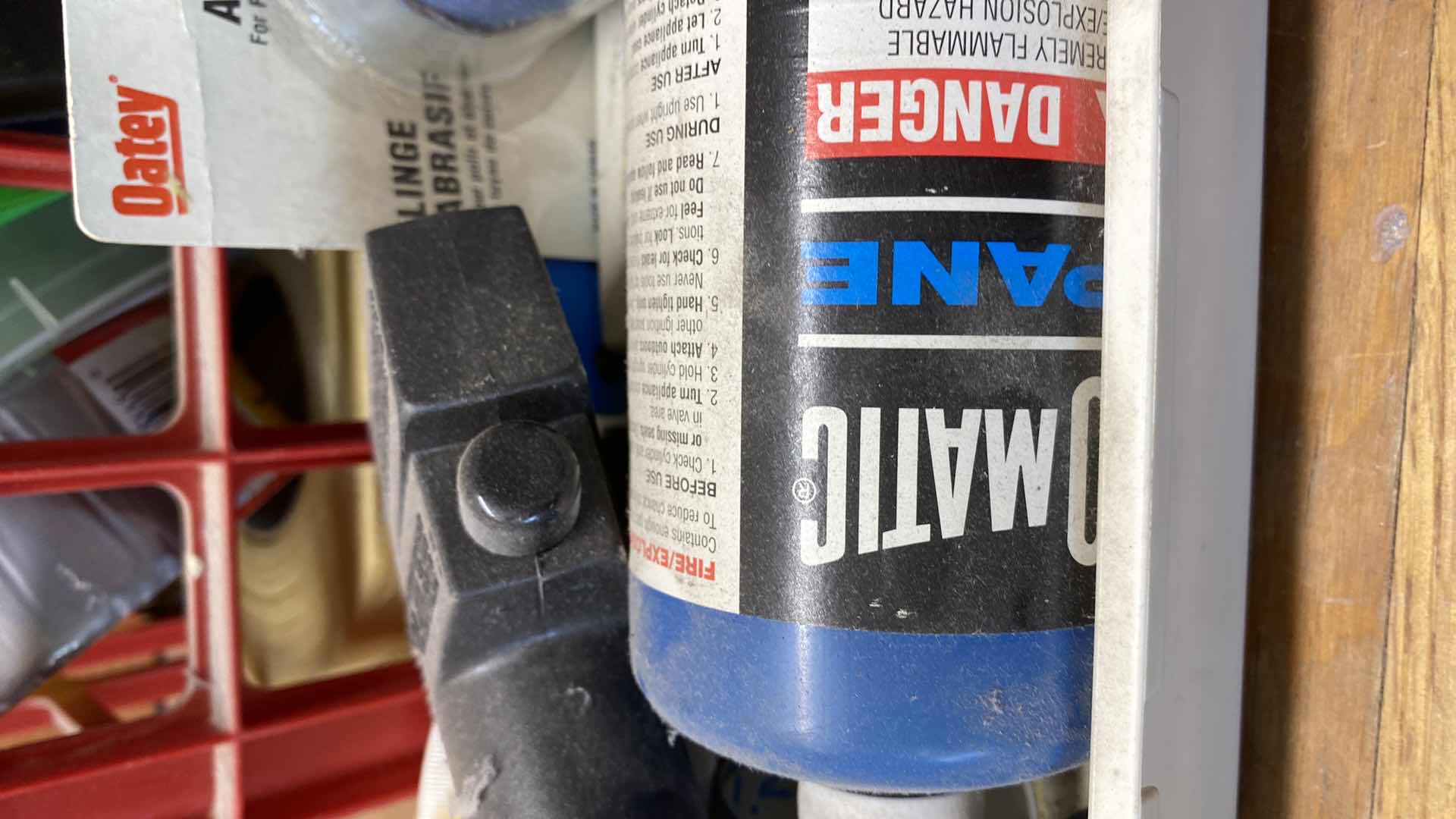 Photo 1 of BENZOMATIC AND CRATE OF TAPE AND PAINT SUPPLIES