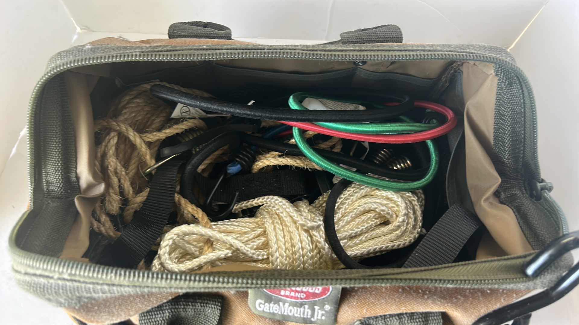 Photo 1 of BAG FULL OF ROPES PULLYS AND MORE