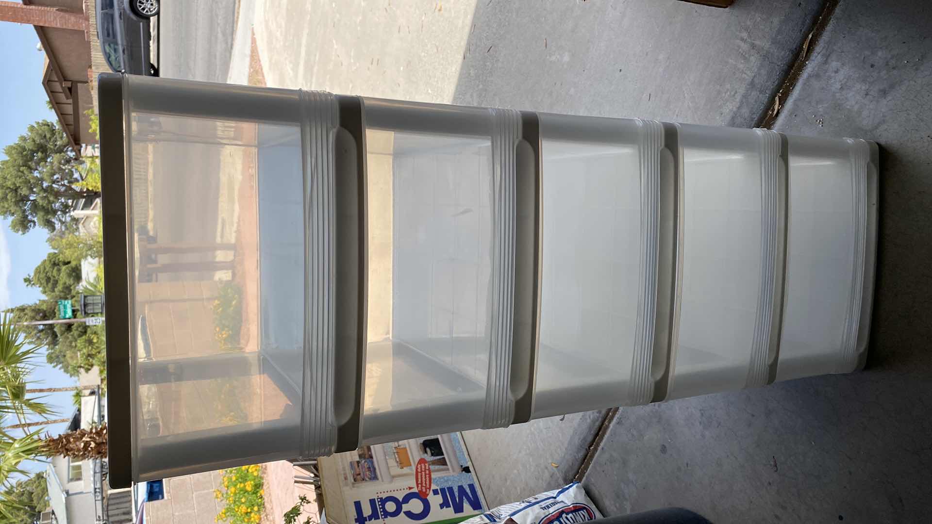 Photo 1 of 5 DRAWER IRIS PLASTIC STORAGE 14” X 15” H41.5”