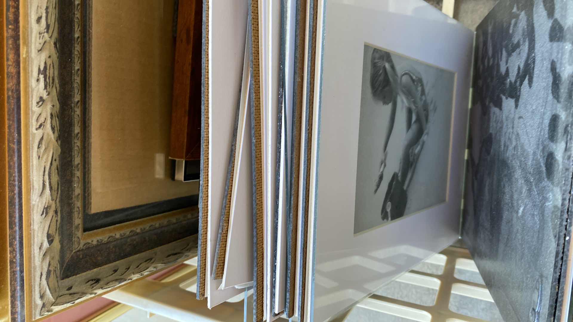 Photo 1 of CRATE OF FRAMES, MATTING AND GLASS