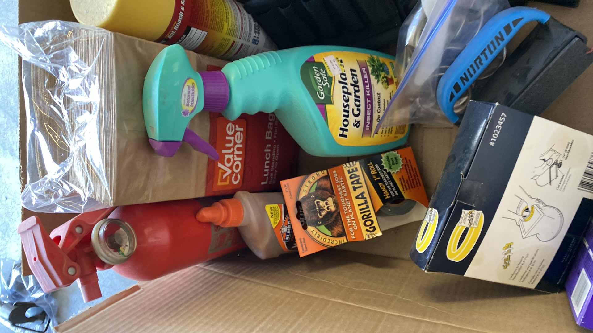 Photo 1 of ASSORTED HOUSEHOLD ITEMS BULBS FIRE EXTINGUISHER AND MORE