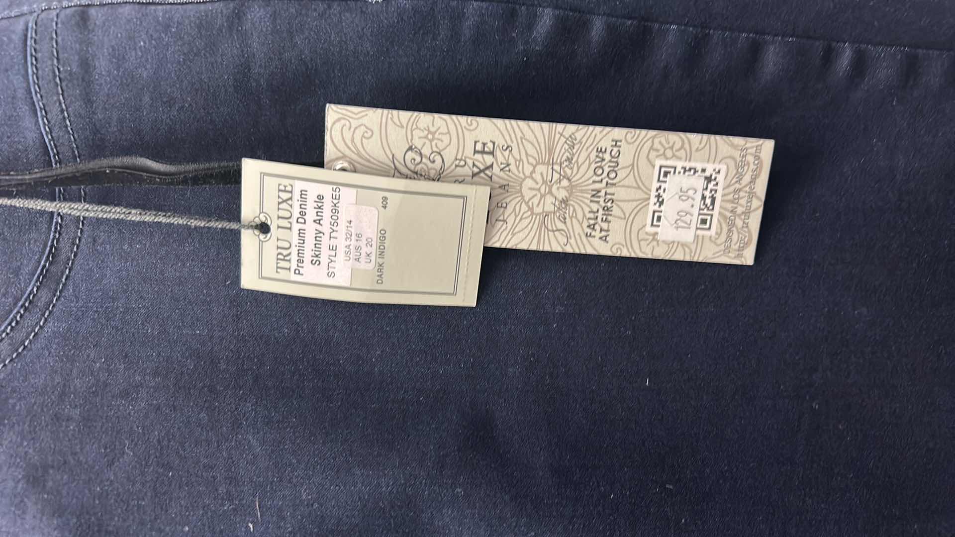 Photo 1 of NWT WOMEN'S SIZE 32/14 PLATINUM DENIM PANTS -  true luxe JEANS, $129.95