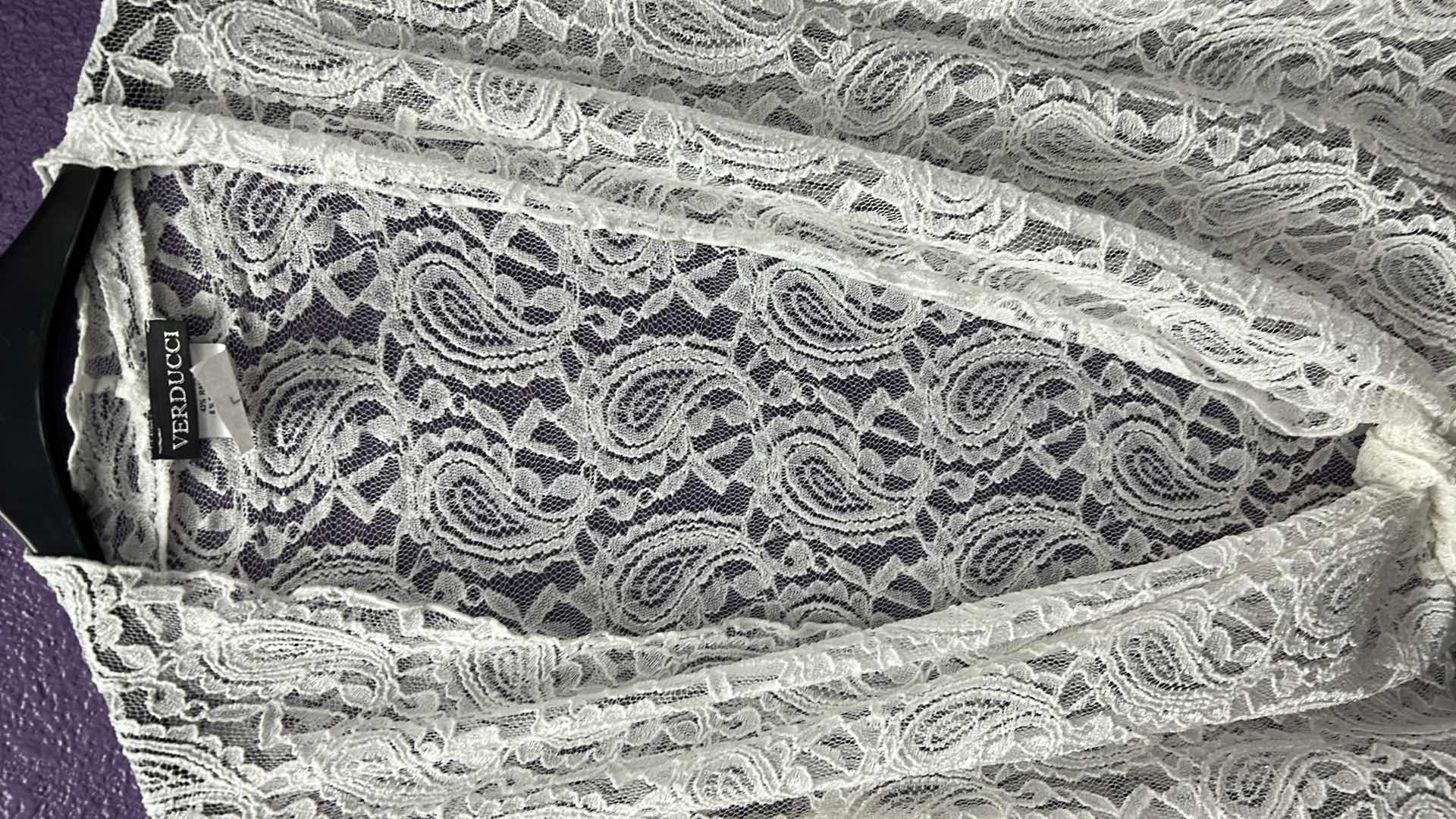 Photo 1 of NEW WOMEN'S SIZE L - Verduci lace jacket  $149,95