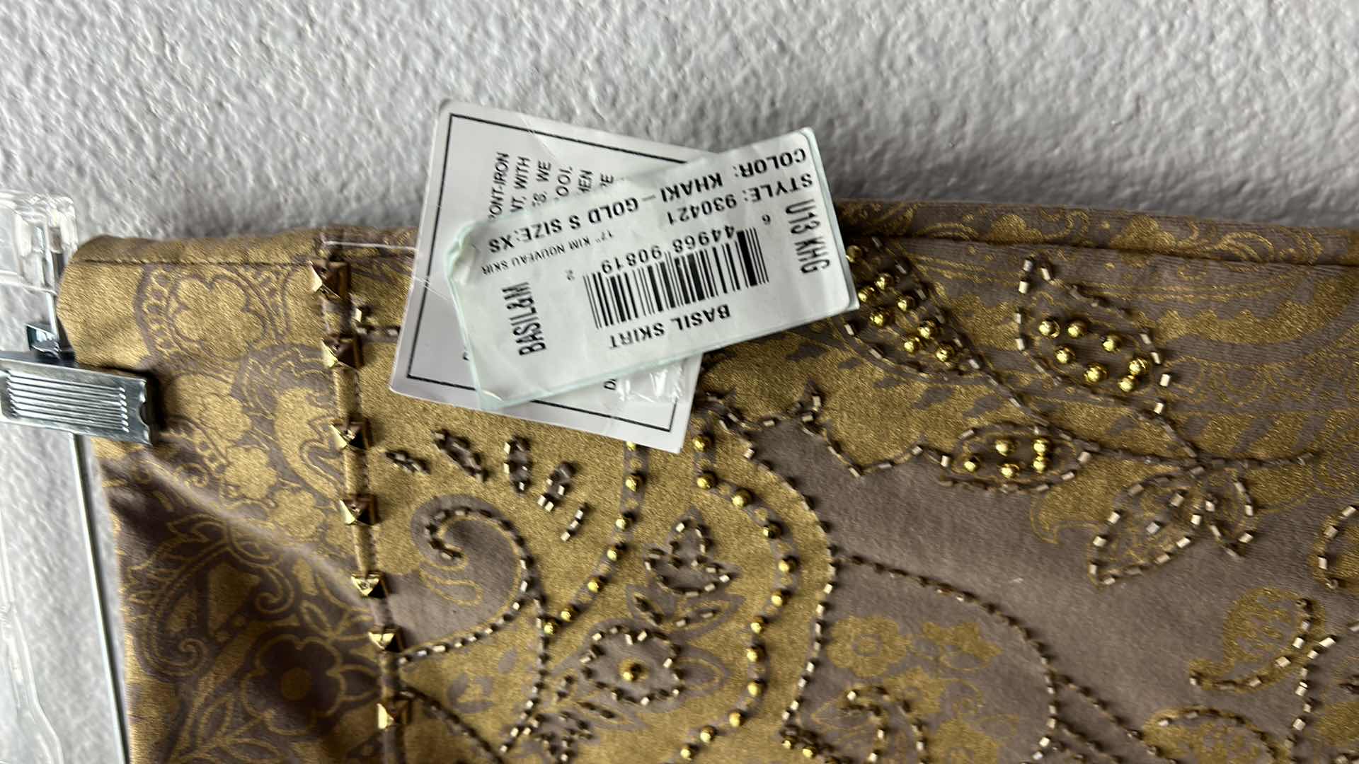 Photo 1 of NWT WOMEN'S SIZE XS - Embellished gold mini skirt